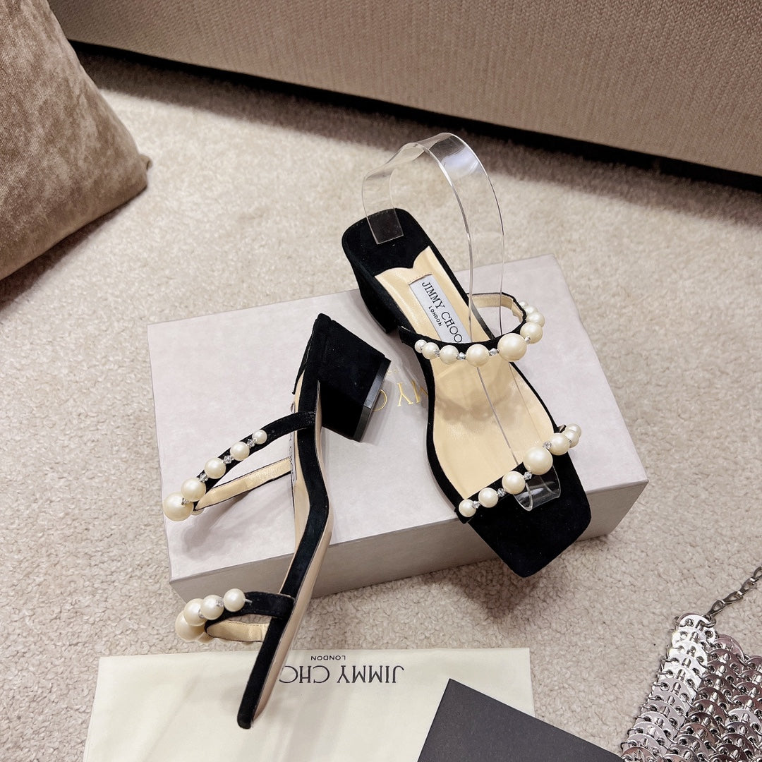 Jim** Cho*Pearl Sandals Summer VIP1:1