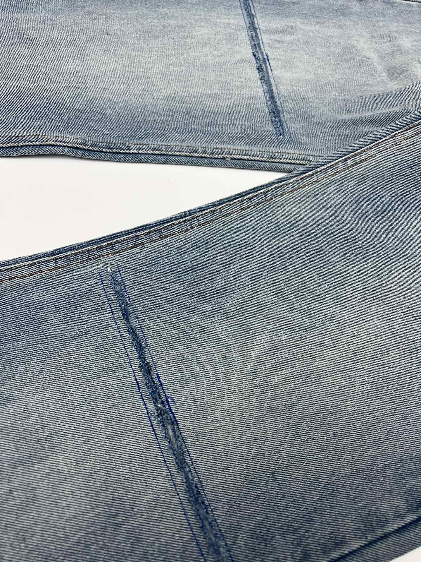 Mm6 ripped asymmetric straight pants