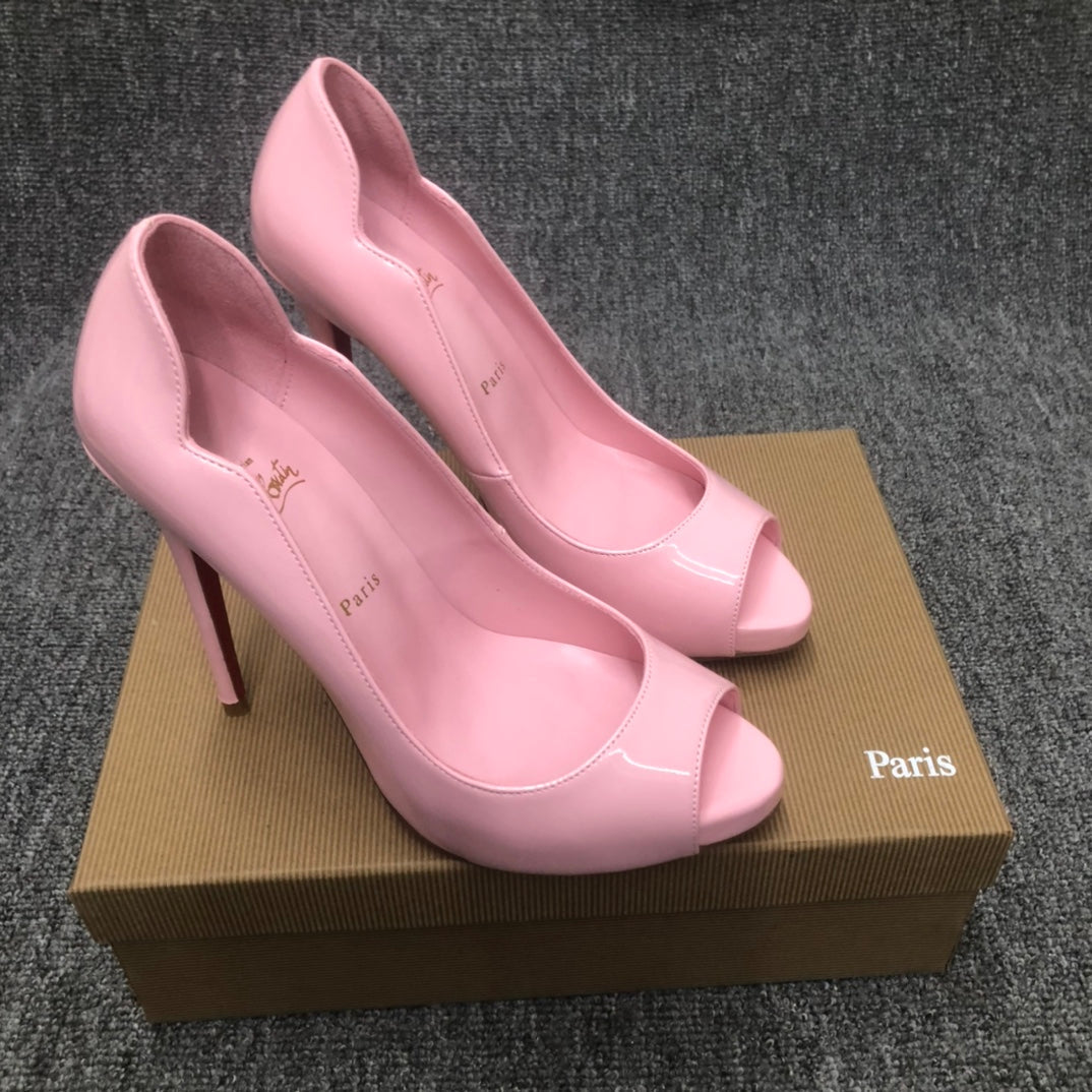 Christia** Loubout** new pink high heels