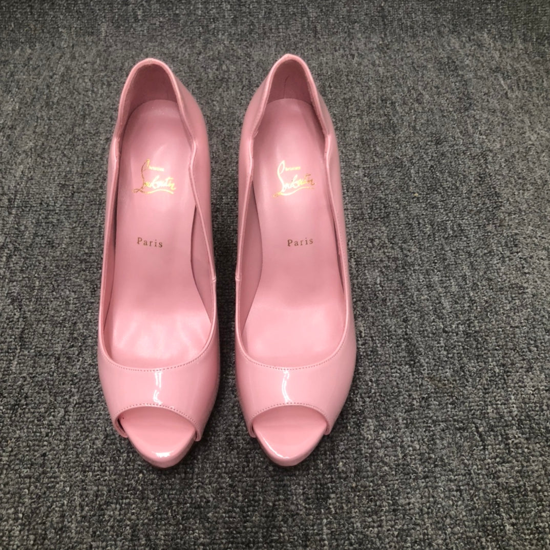Christia** Loubout** new pink high heels