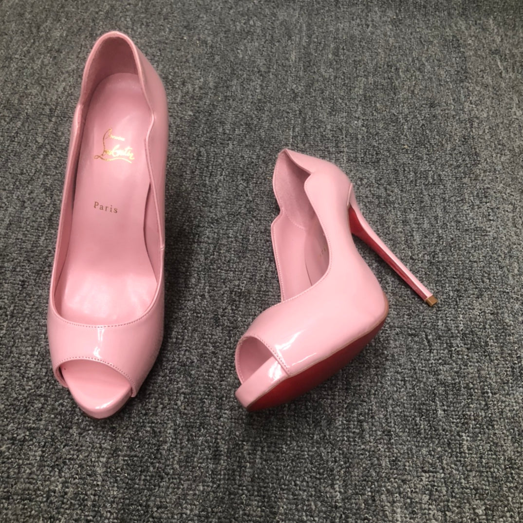 Christia** Loubout** new pink high heels