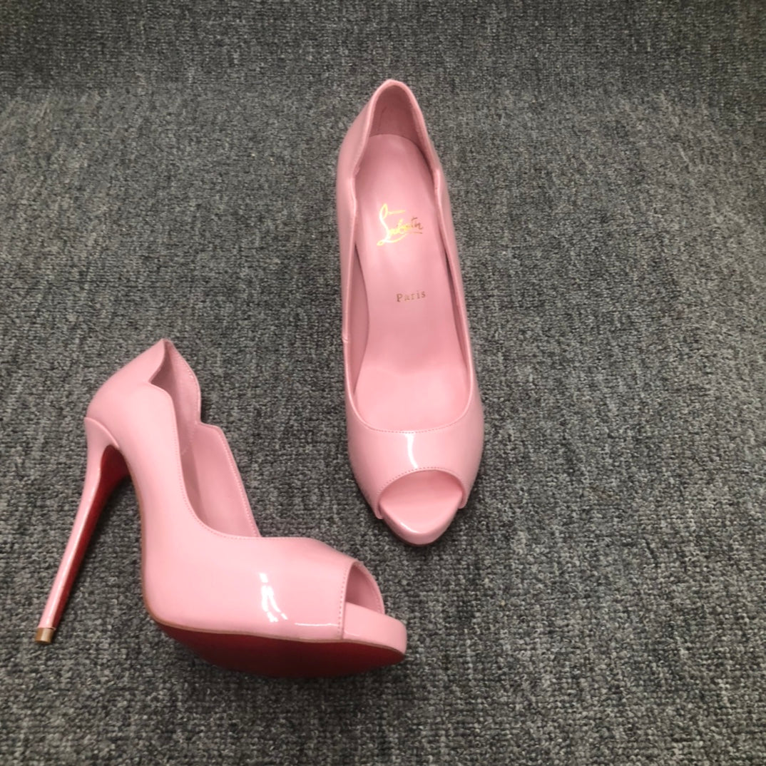 Christia** Loubout** new pink high heels