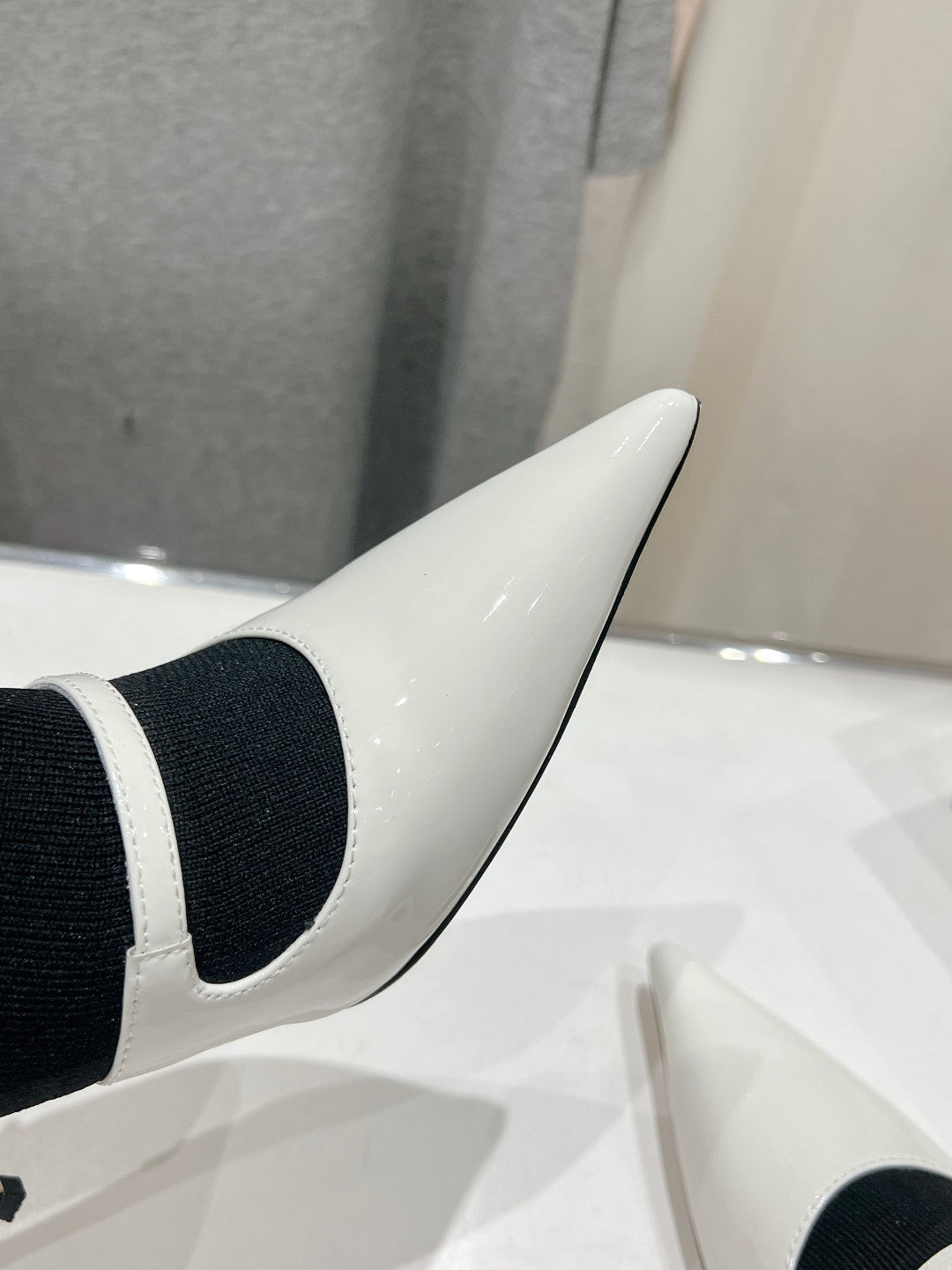 JIMMY CH** VIP1:1Early Autumn new simple pointed elastic high heel boots short boots