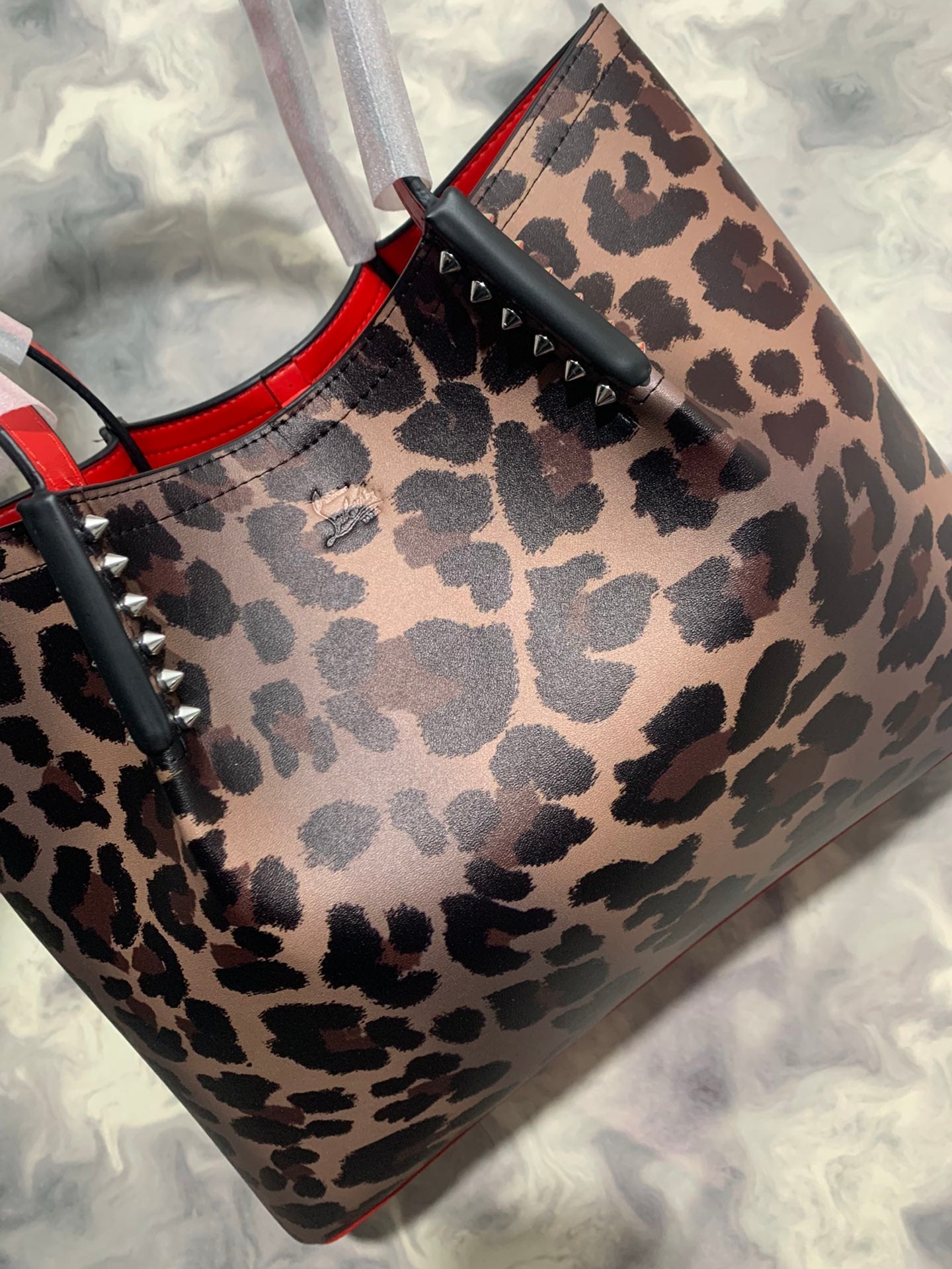 Christi** Loubout** Leopard print handbag