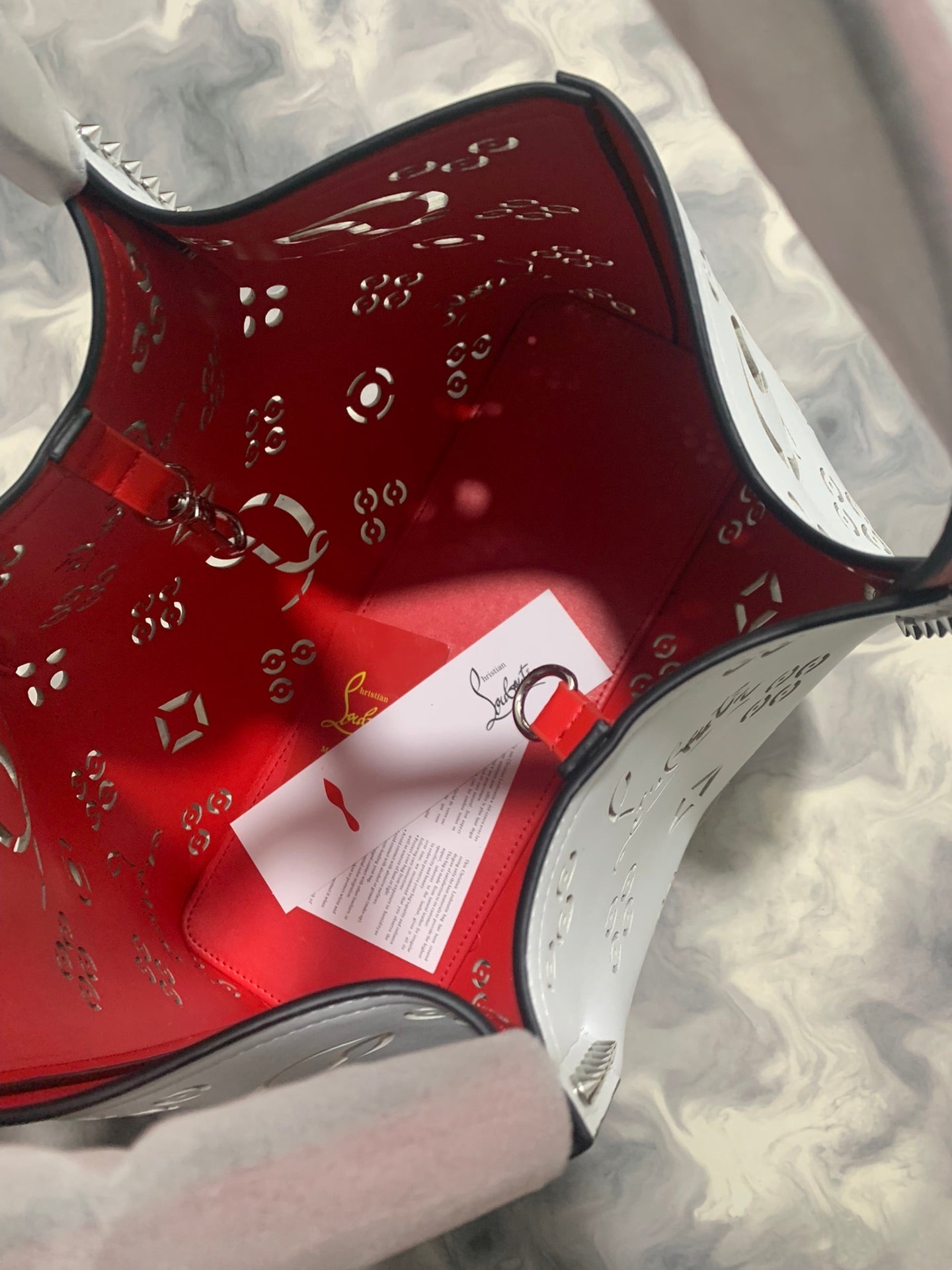 Christi** Loubout** hollow handbag