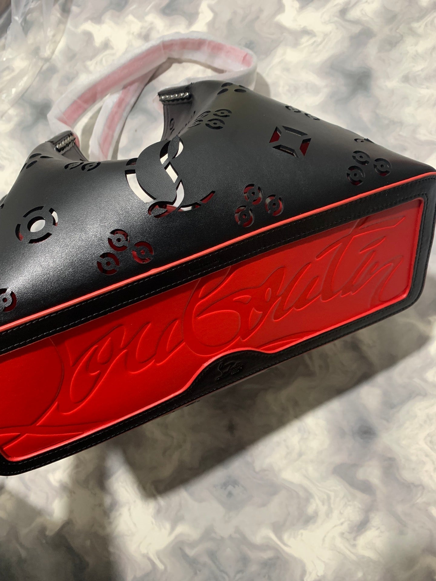 Christi** Loubout** hollow handbag