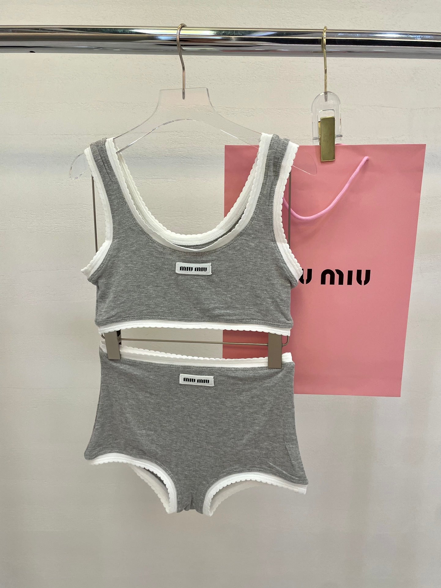 New stylish two-piece swimsuit with an elegant and sophisticated design.