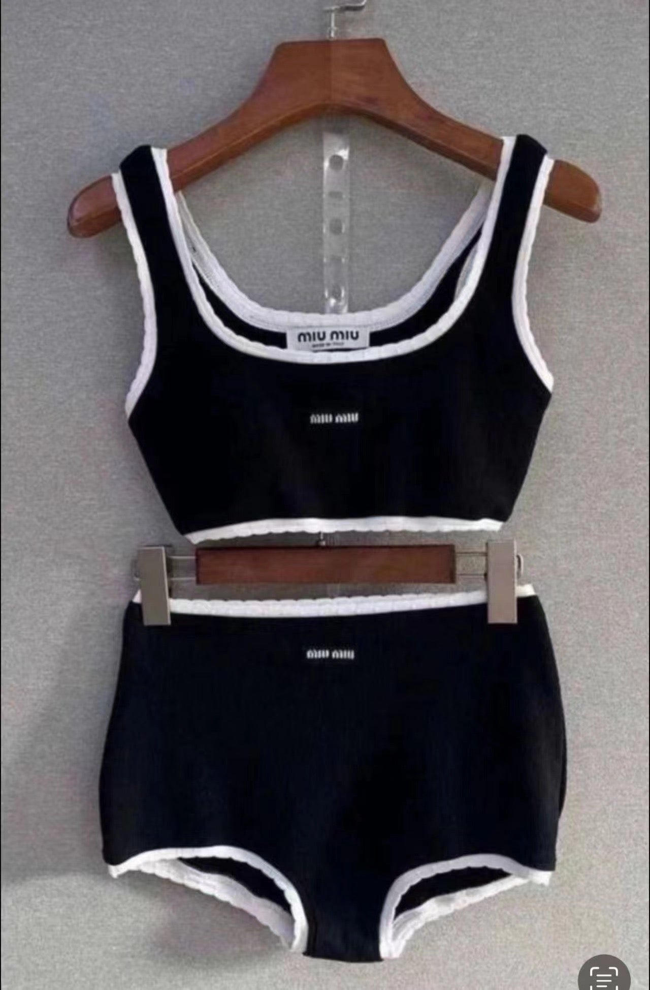 New stylish two-piece swimsuit with an elegant and sophisticated design.