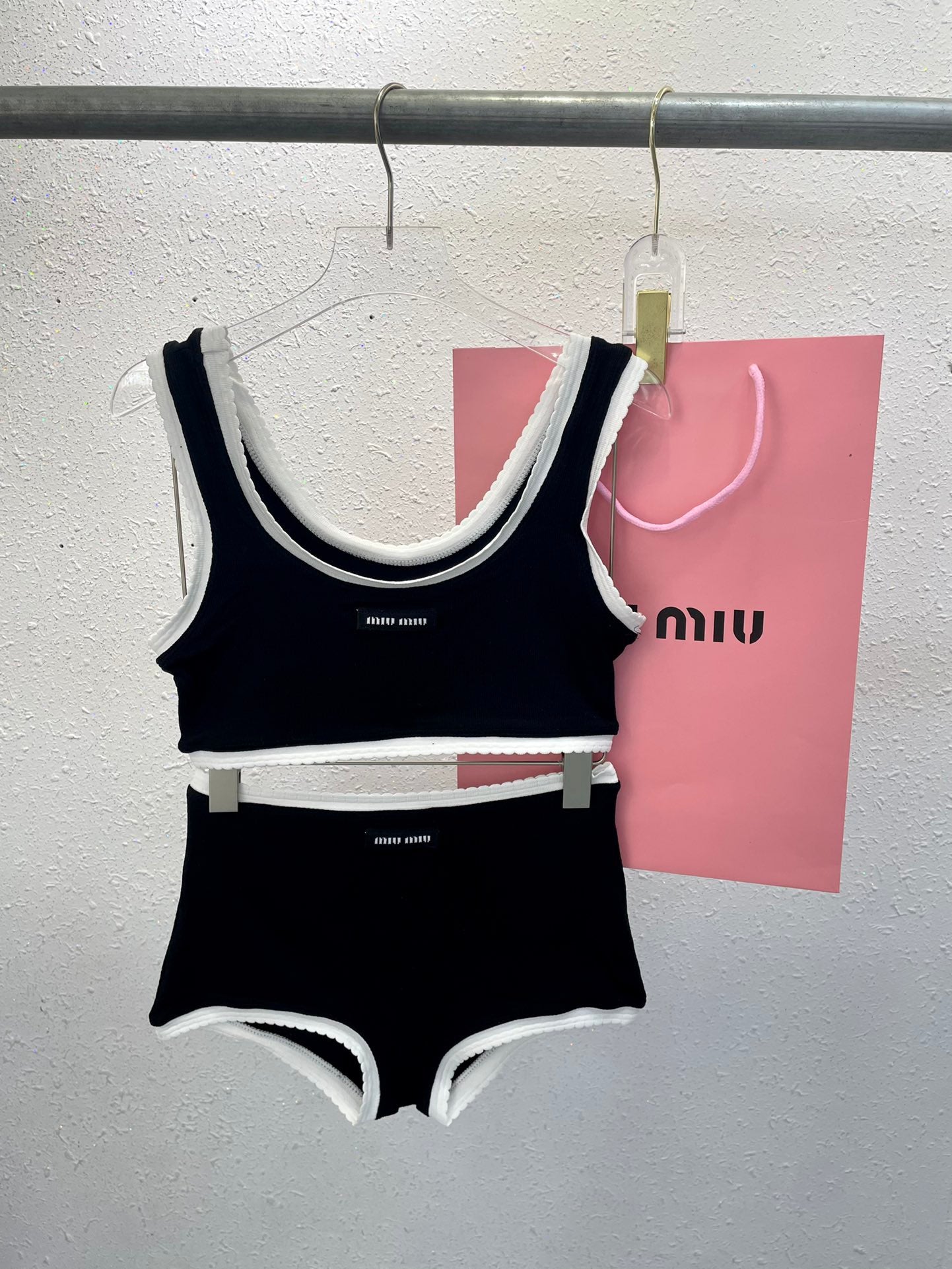 New stylish two-piece swimsuit with an elegant and sophisticated design.