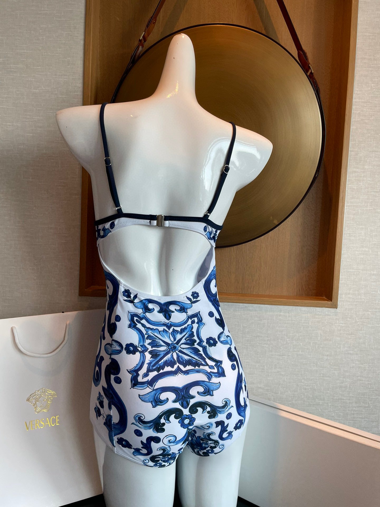 Strappy, underwired, push-up one-piece swimsuit