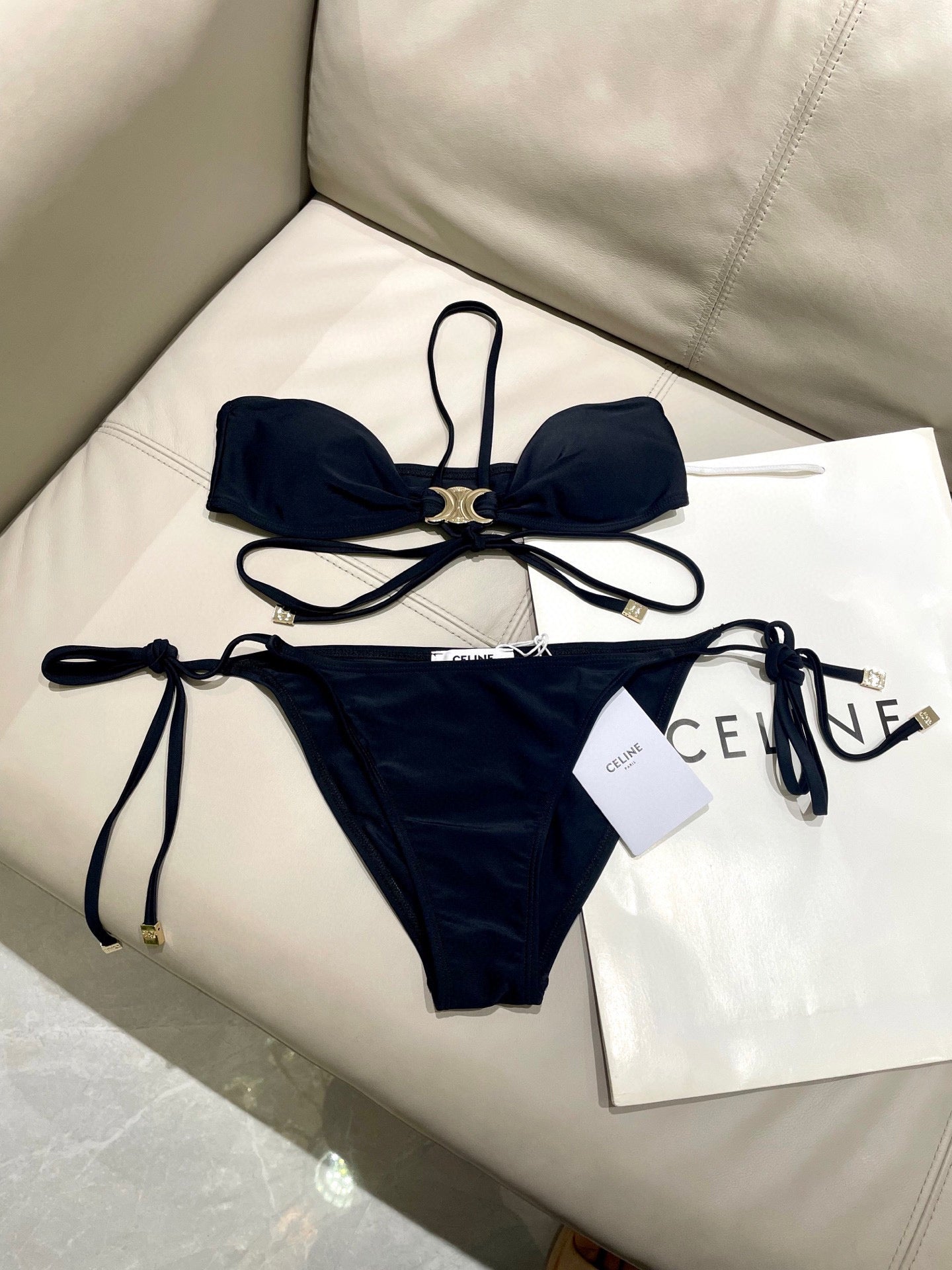 Celine's new two-piece swimsuit