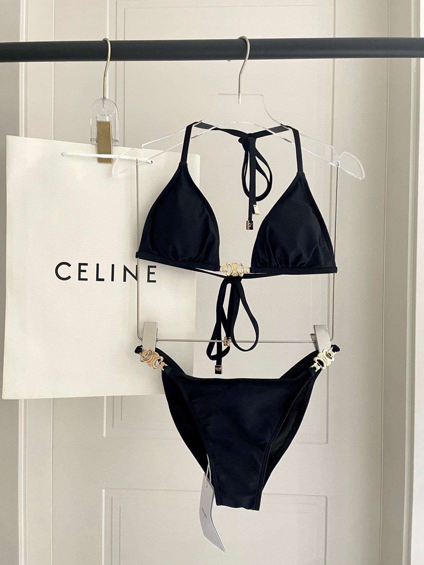 Celine's new two-piece swimsuit