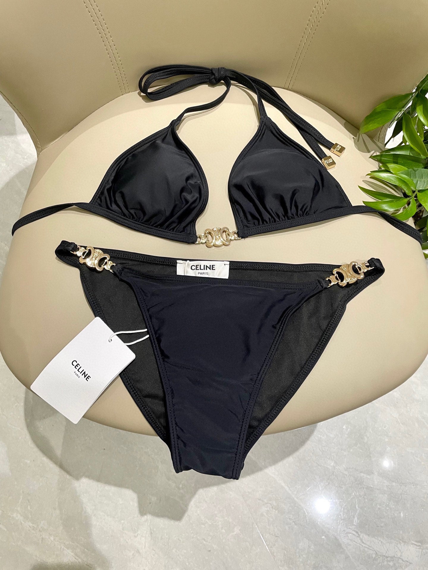 Celine's new two-piece swimsuit