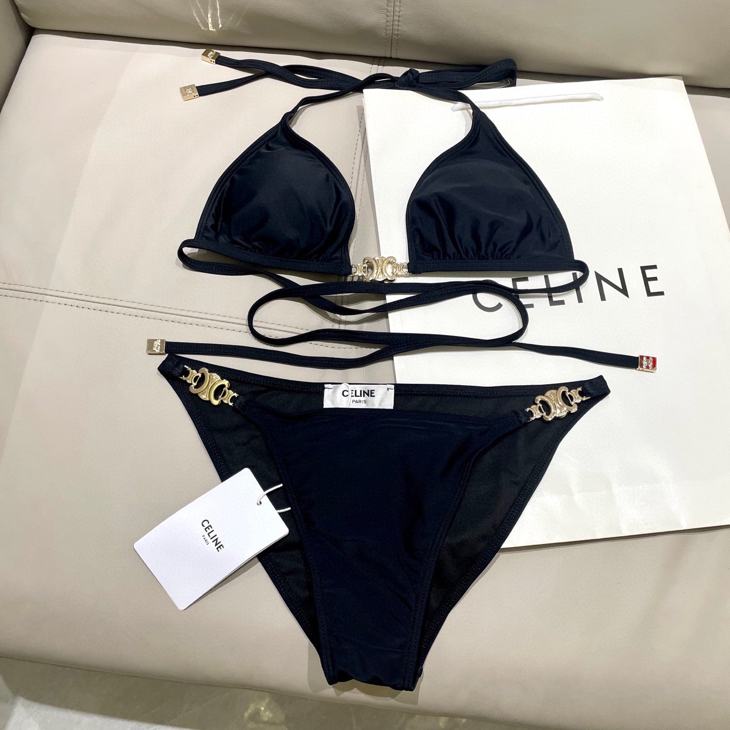 Celine's new two-piece swimsuit