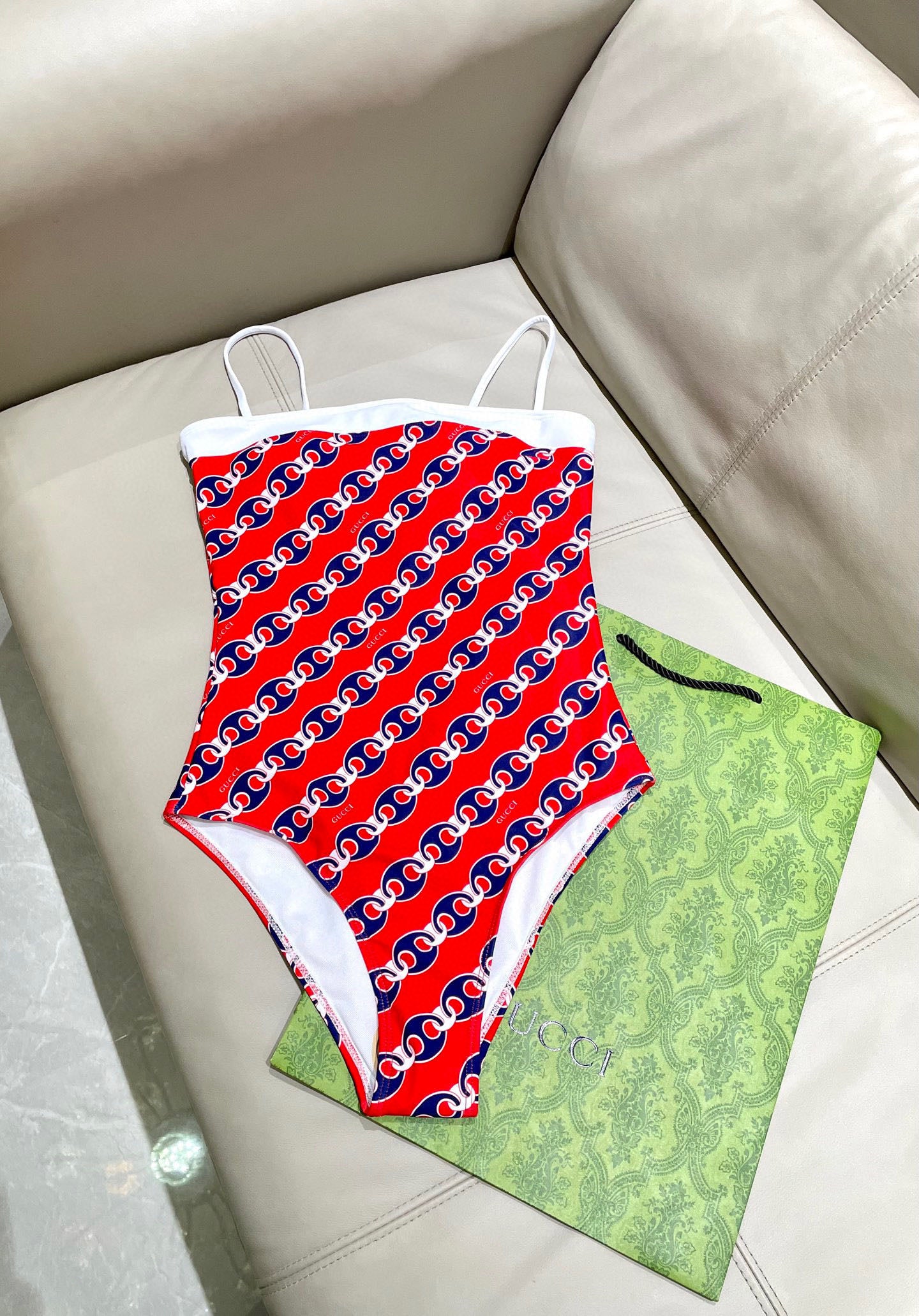 New backless, color-blocked one-piece swimsuit