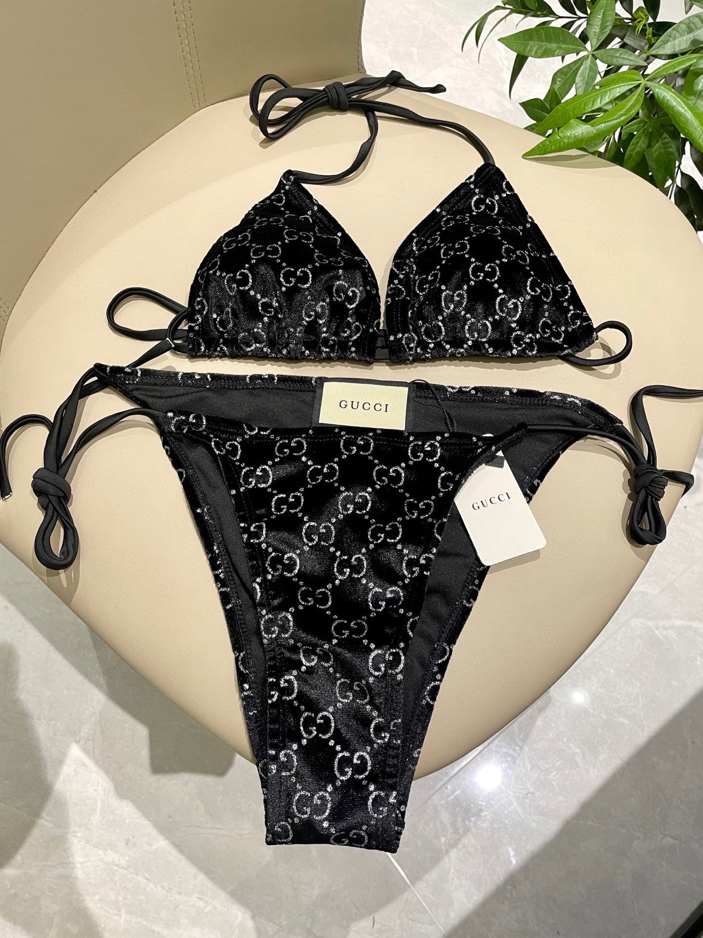 Velvet split bikini