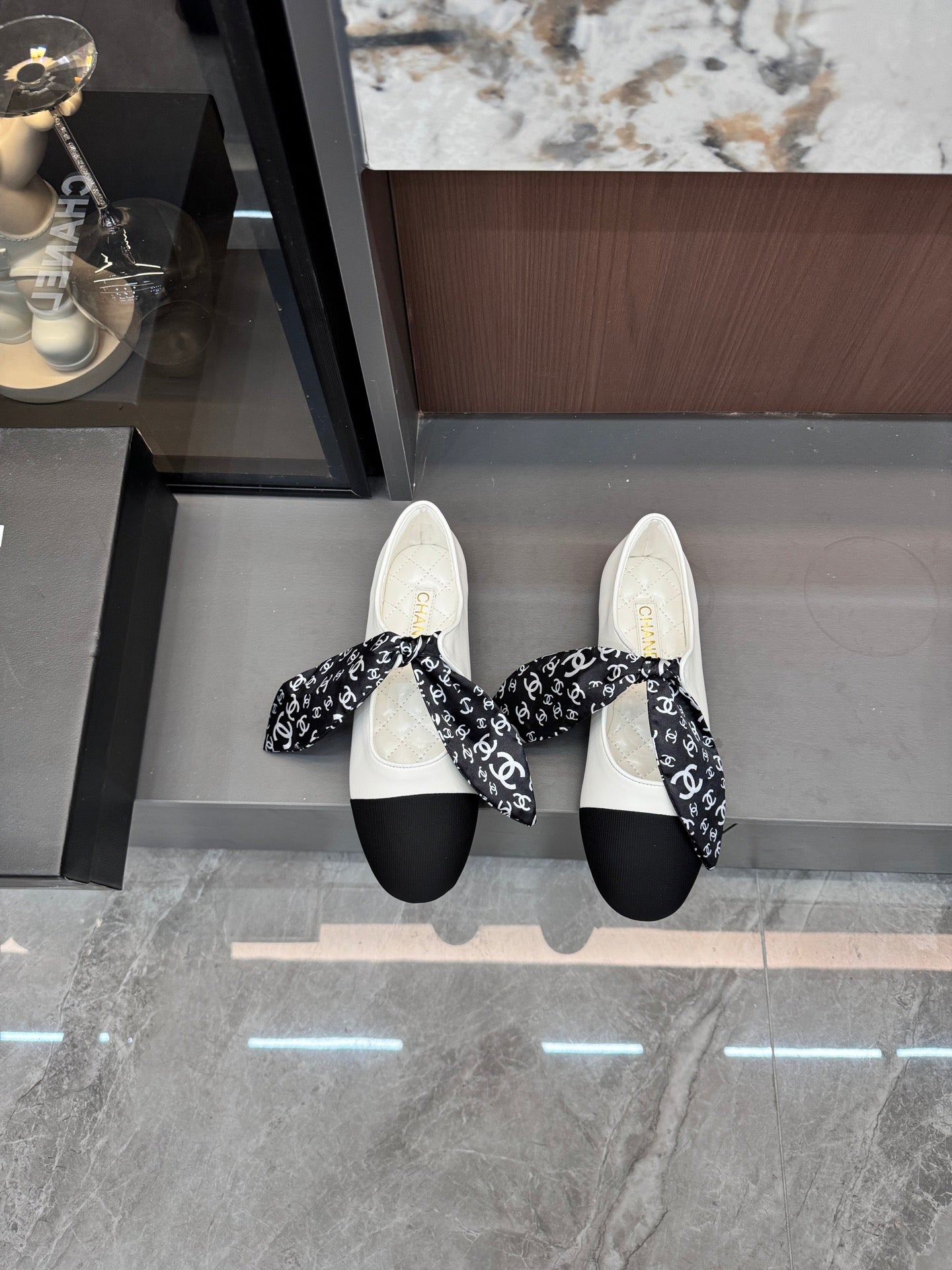 Mary Jane ballet flats with bow detail