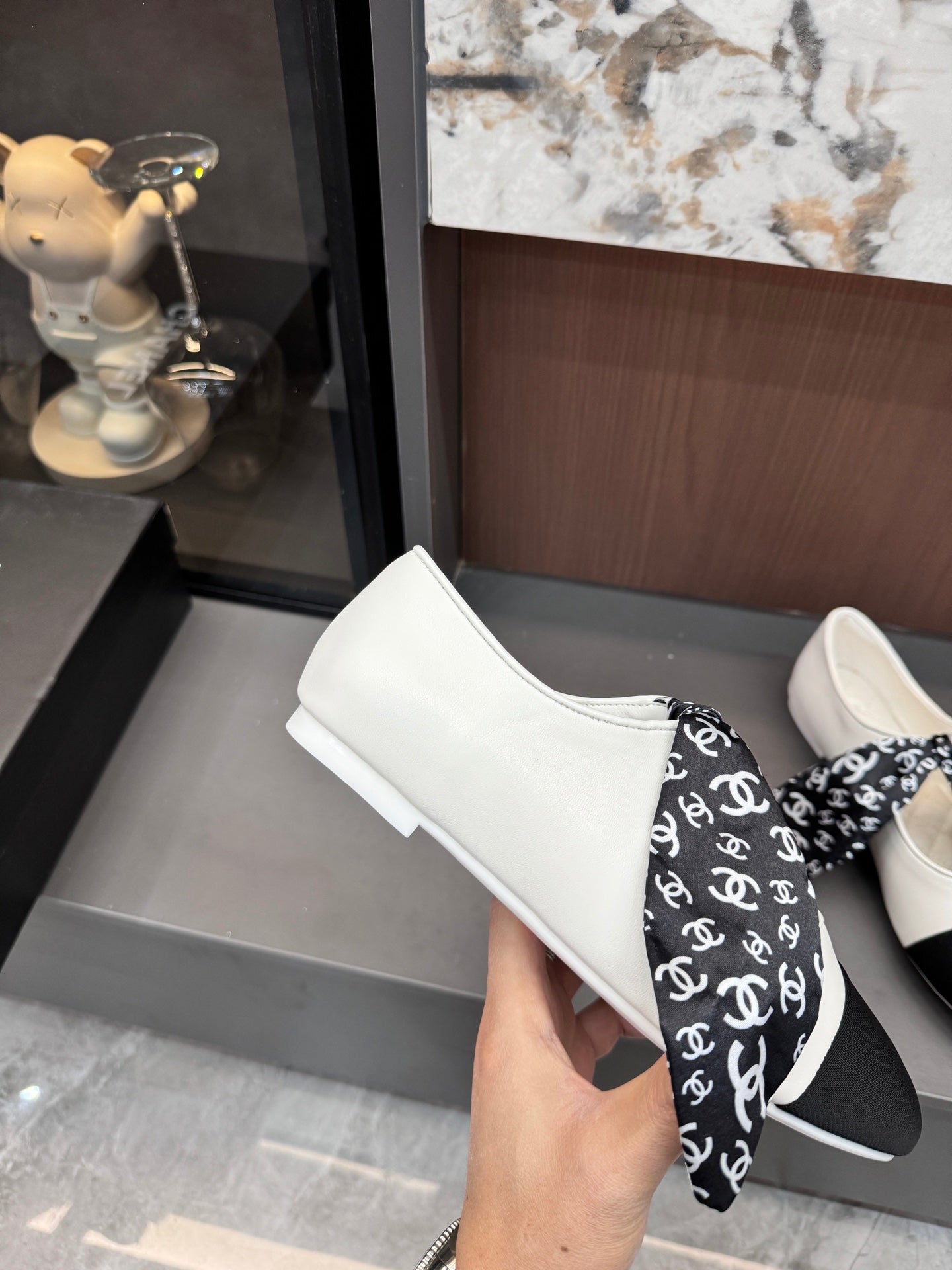Mary Jane ballet flats with bow detail