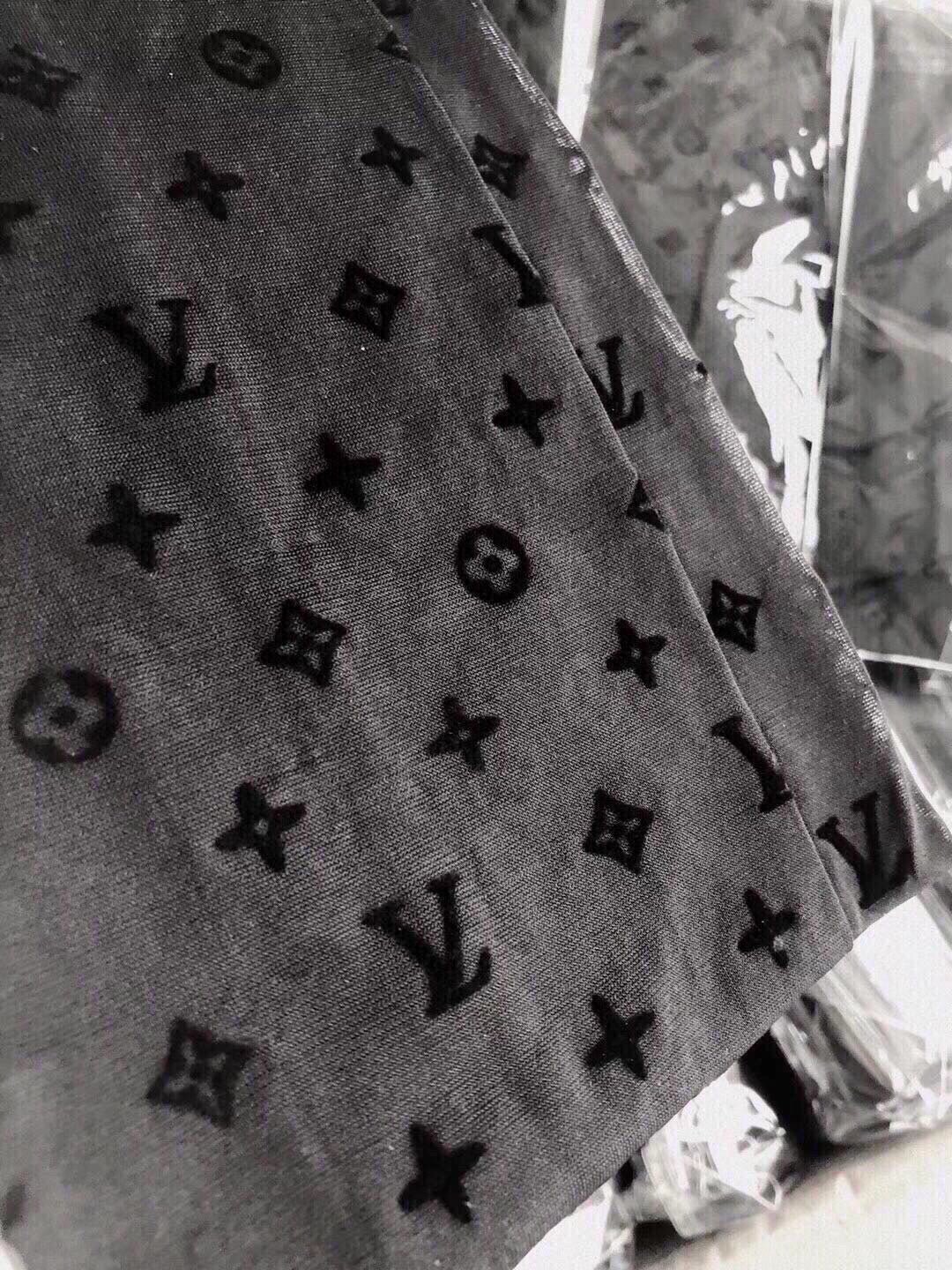 LV flocked one-piece tights
