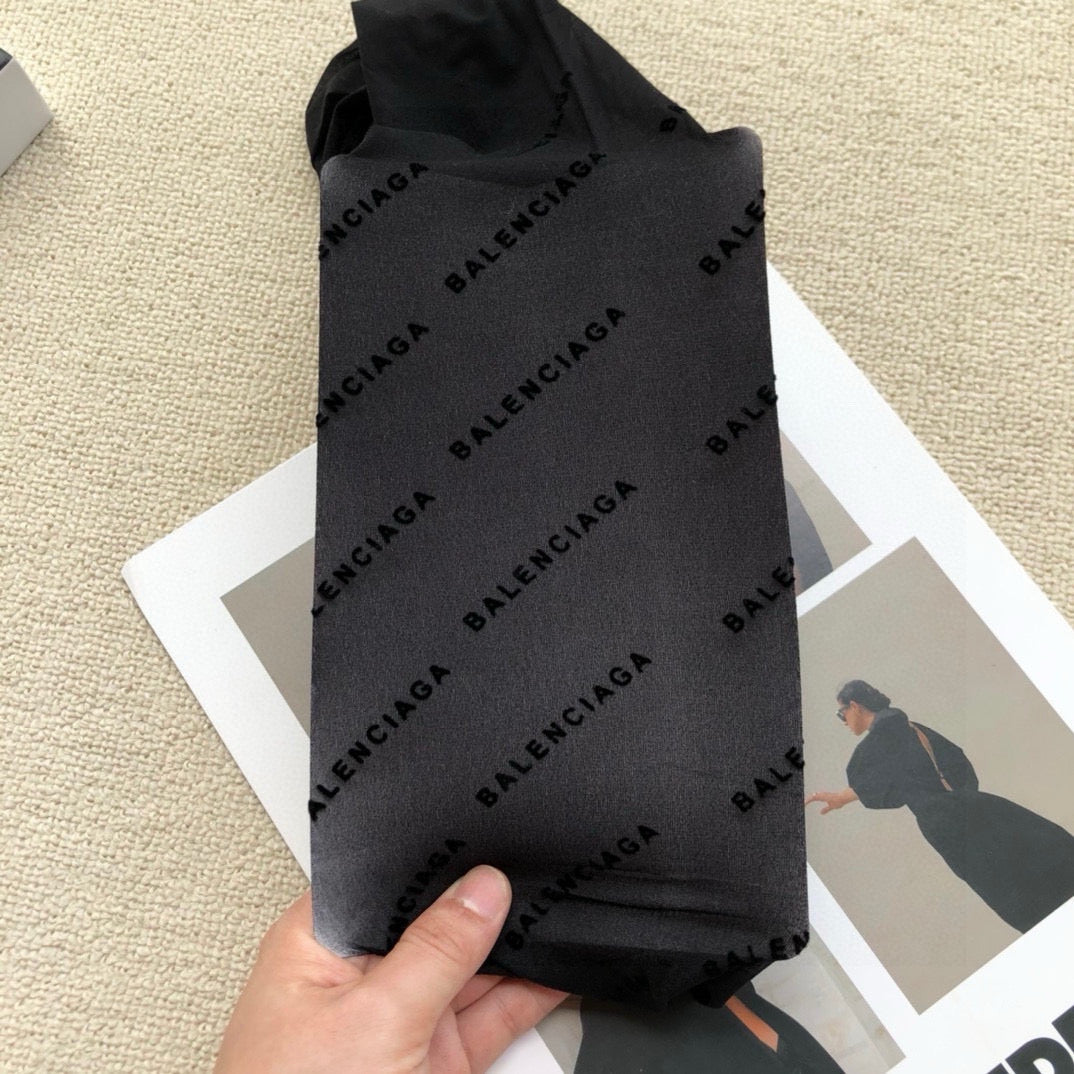 Balenciaga flocked one-piece tights