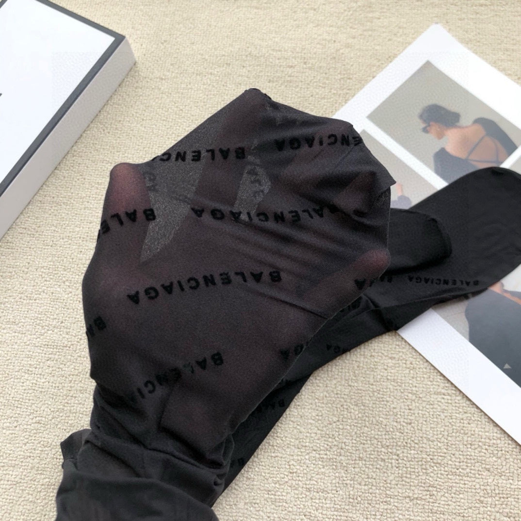 Balenciaga flocked one-piece tights