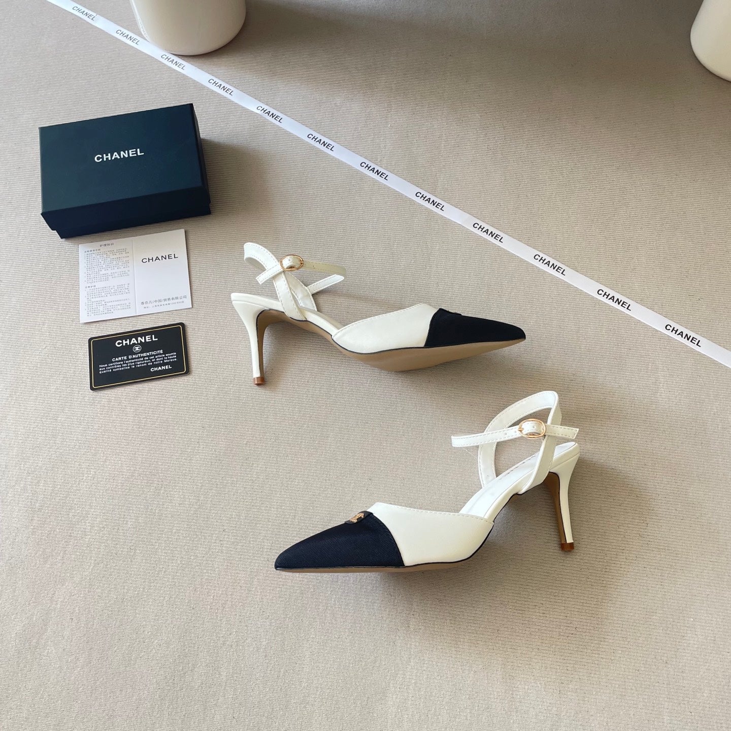 Pointed-toe, color-blocked high-heeled sandals