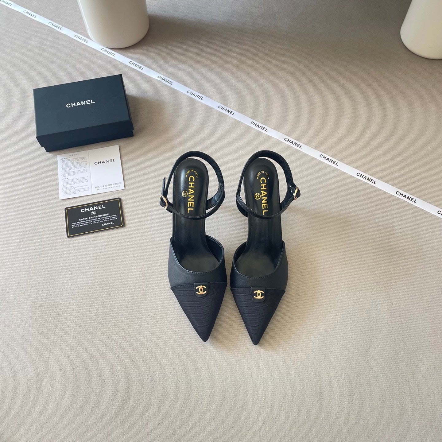 Pointed-toe, color-blocked high-heeled sandals