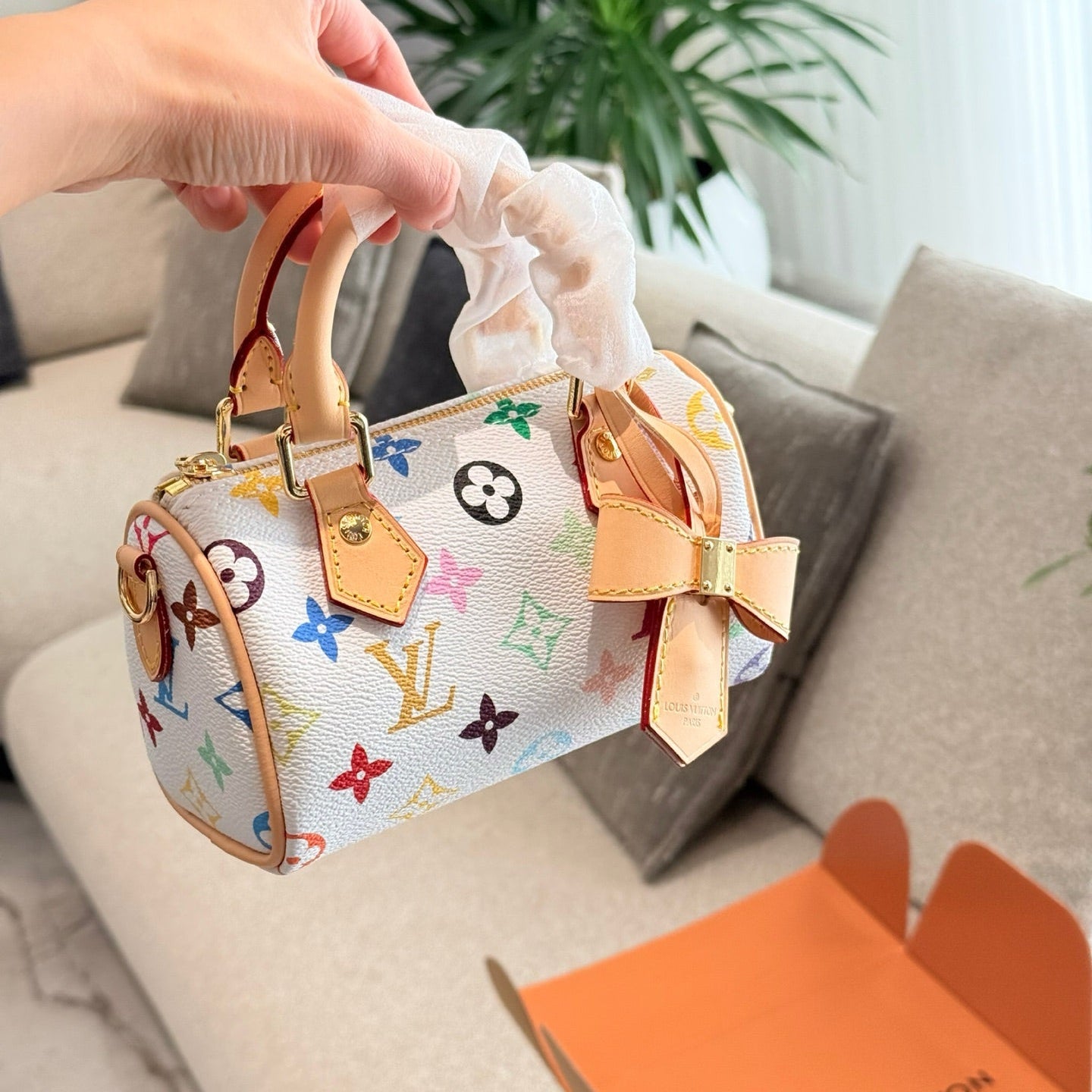 The Louis Vuitton and Takashi Murakami collaboration in black multicolor.