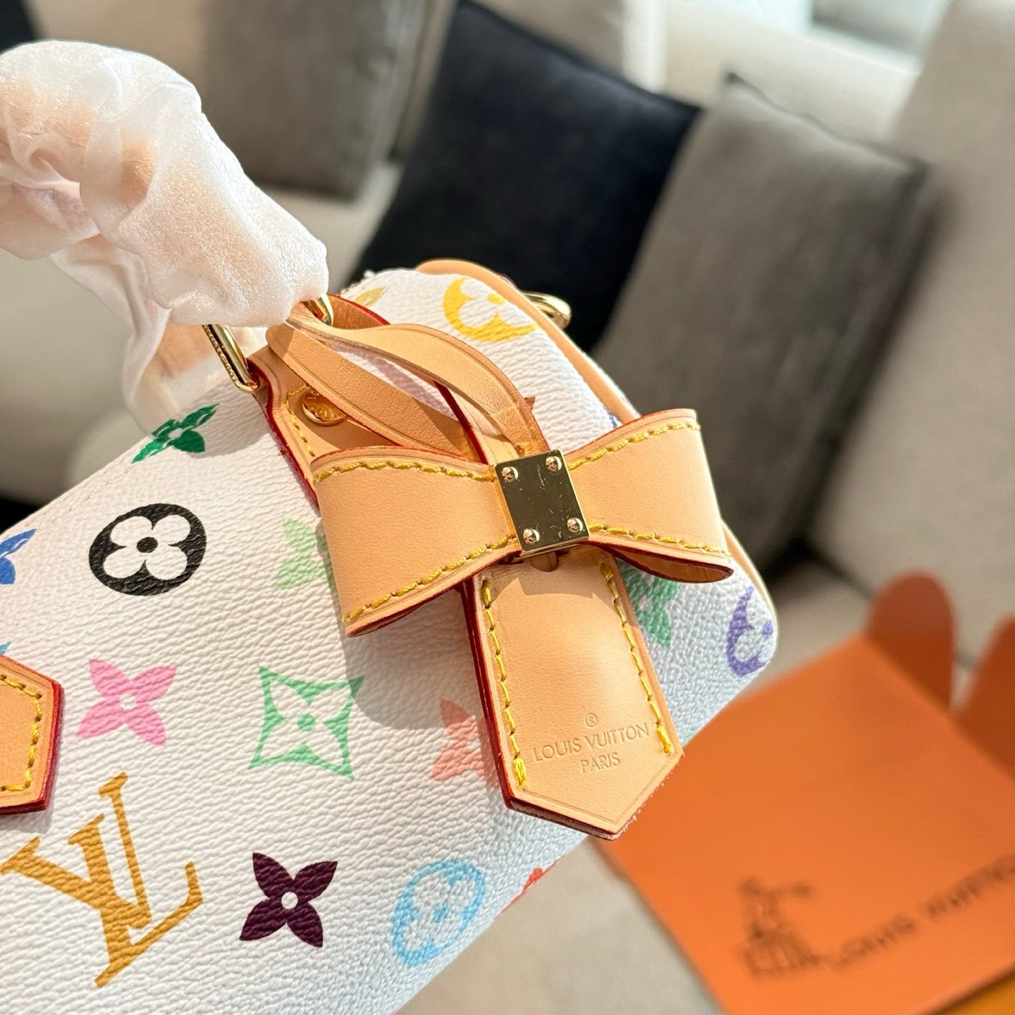 The Louis Vuitton and Takashi Murakami collaboration in black multicolor.