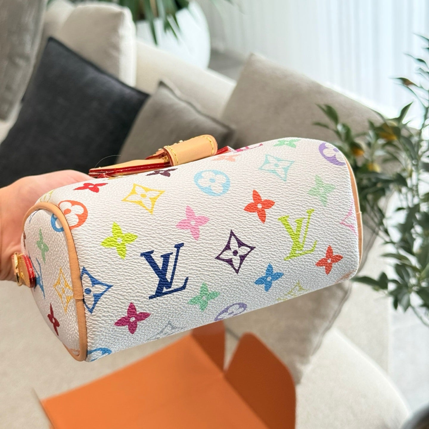 The Louis Vuitton and Takashi Murakami collaboration in black multicolor.
