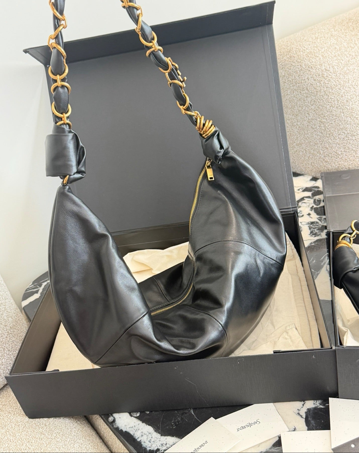 Exquisite vintage crescent bag