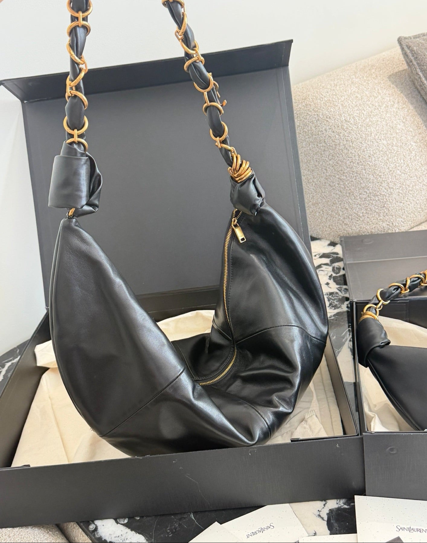 Exquisite vintage crescent bag