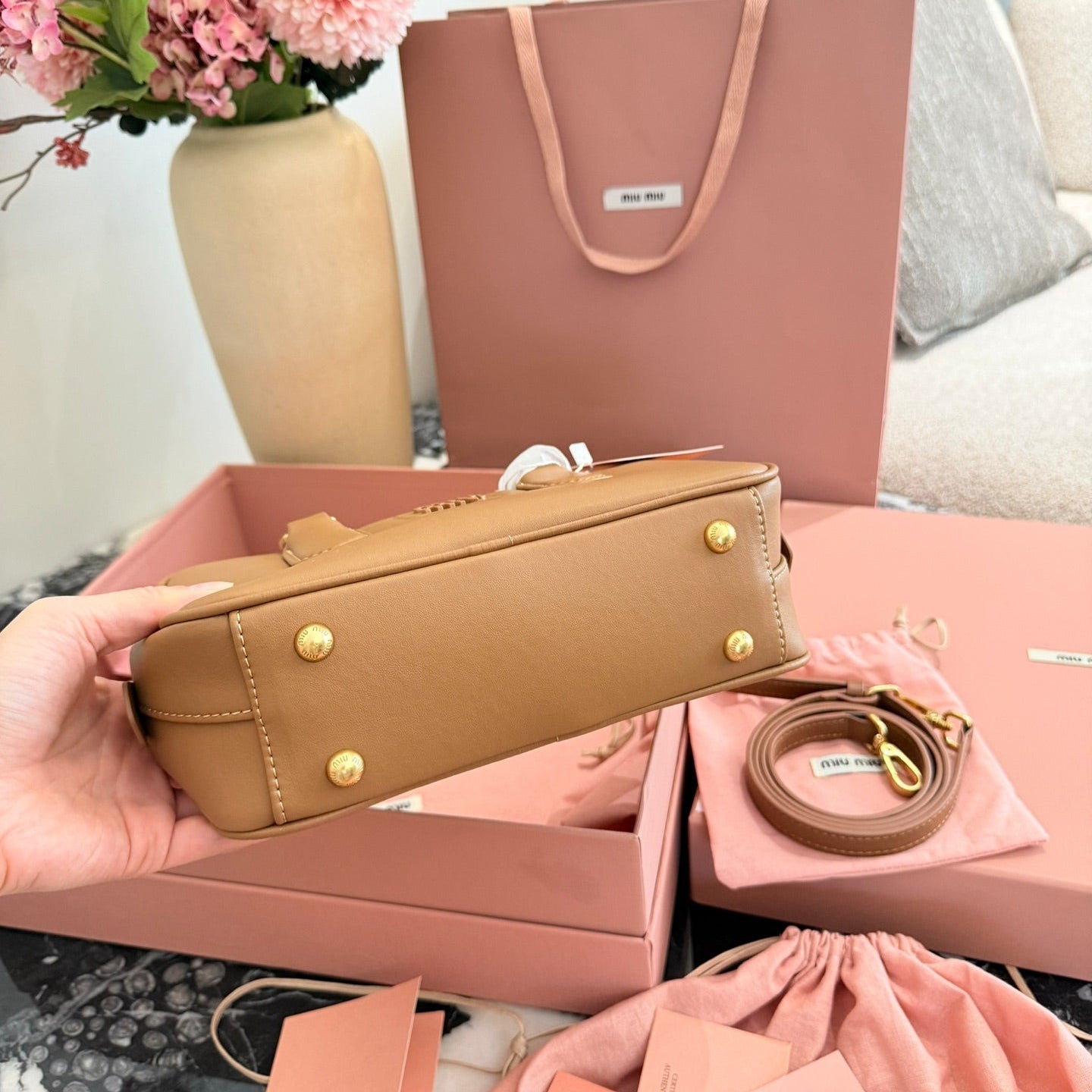 Miu Miu Arcadie Matelasse Bowling Bag