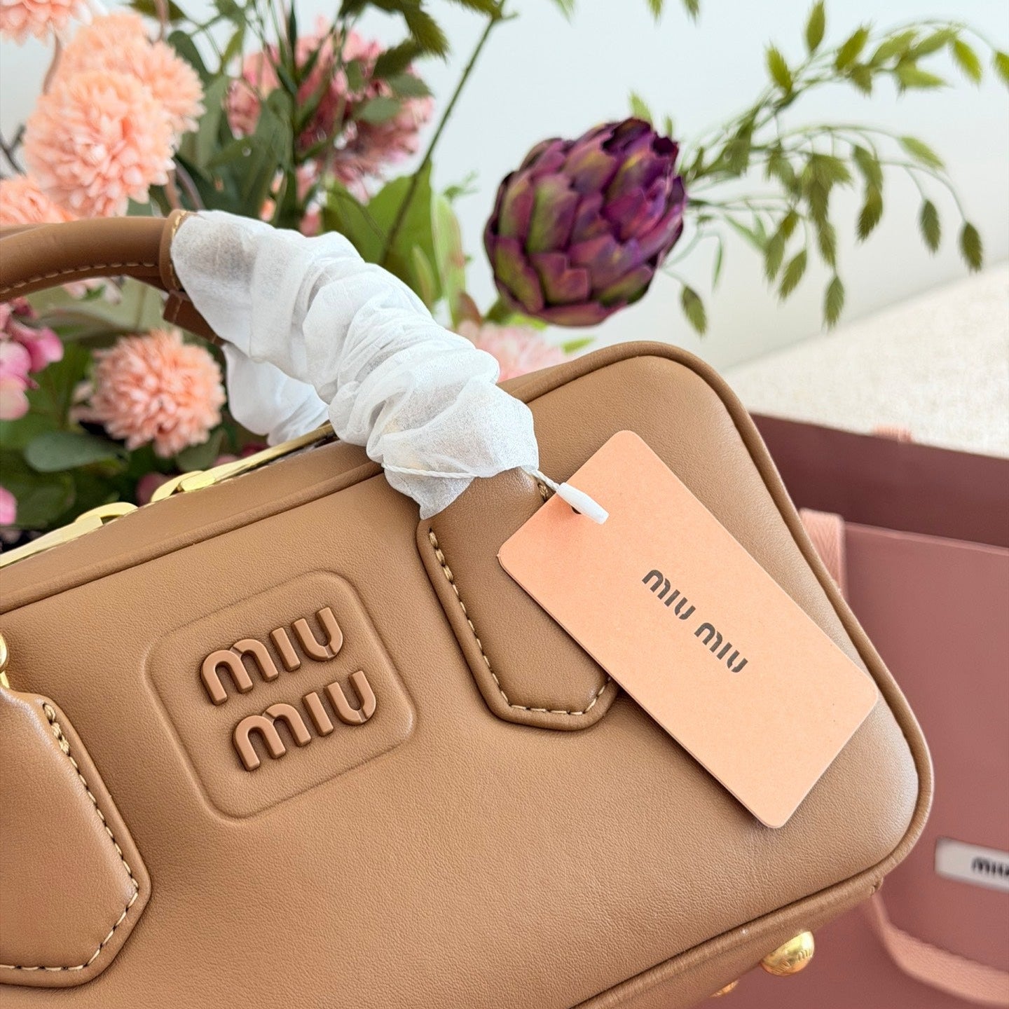 Miu Miu Arcadie Matelasse Bowling Bag