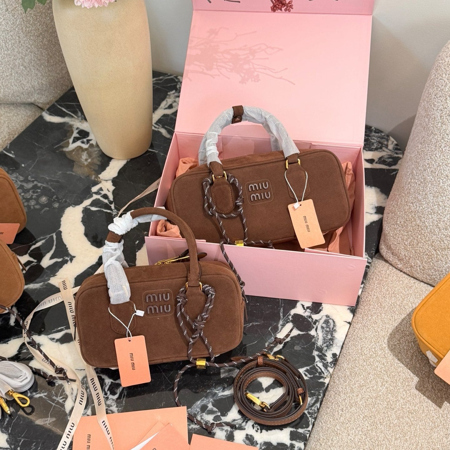 Miu Miu Arcadie Matelasse Bowling Bag