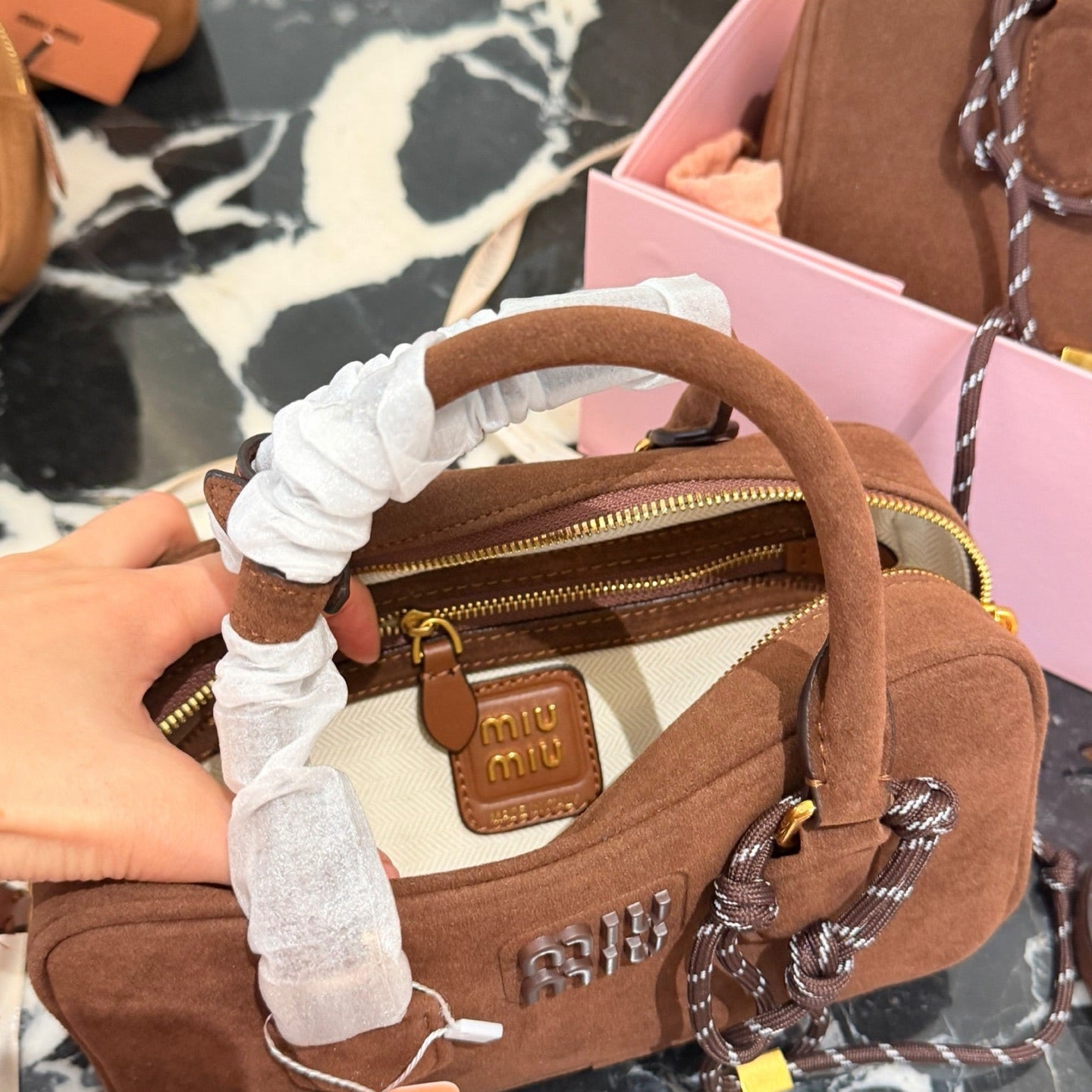 Miu Miu Arcadie Matelasse Bowling Bag