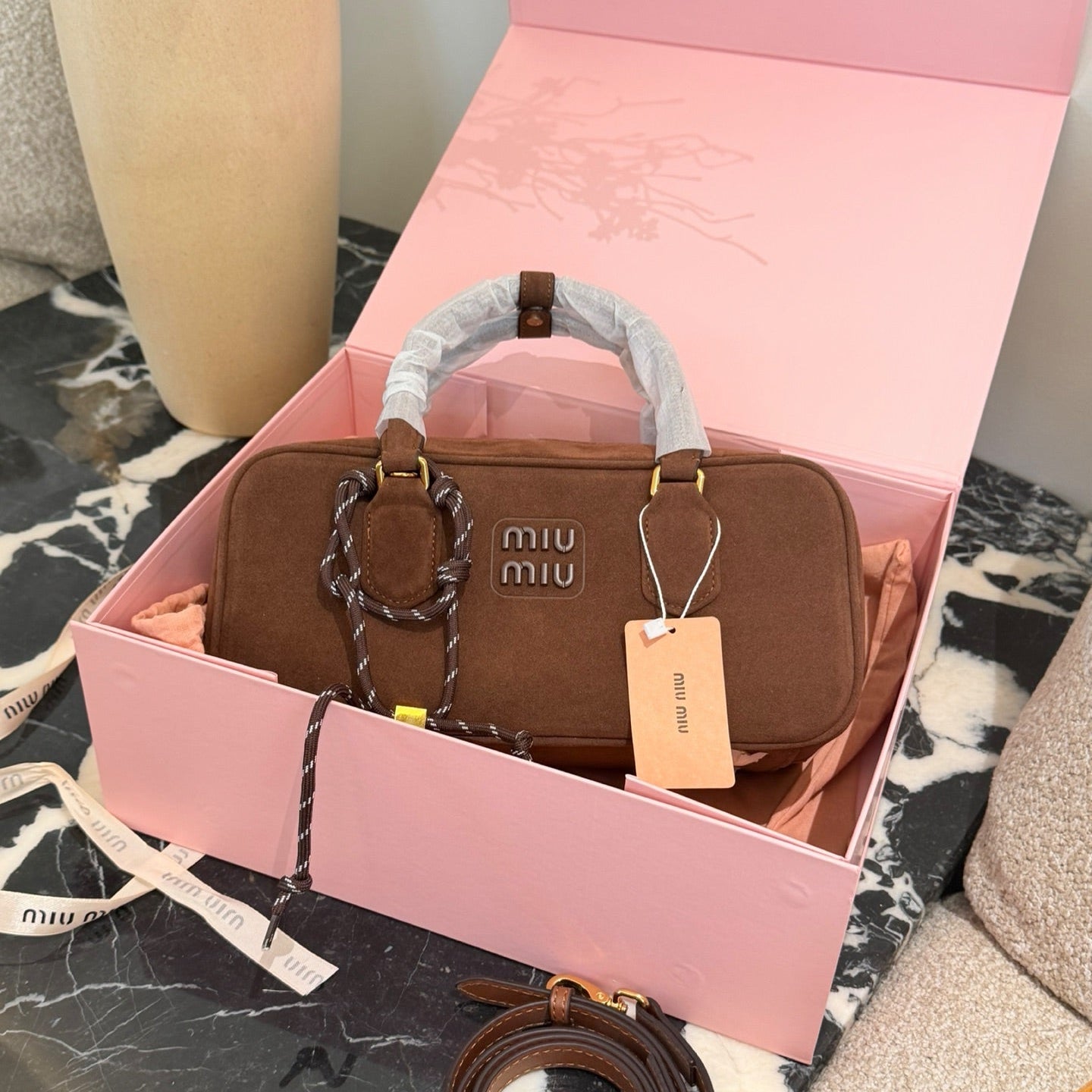 Miu Miu Arcadie Matelasse Bowling Bag