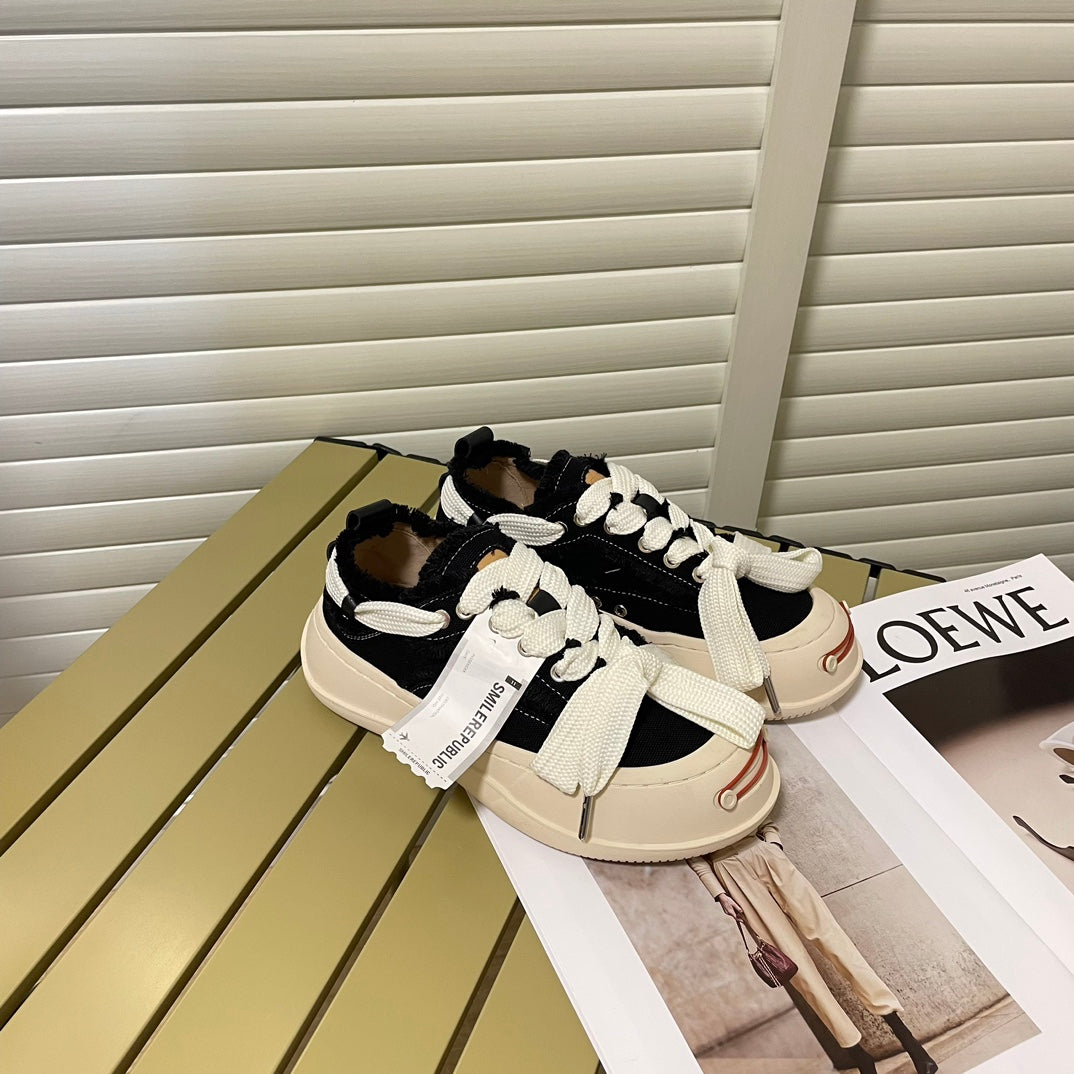 New couple's style platform canvas shoes
