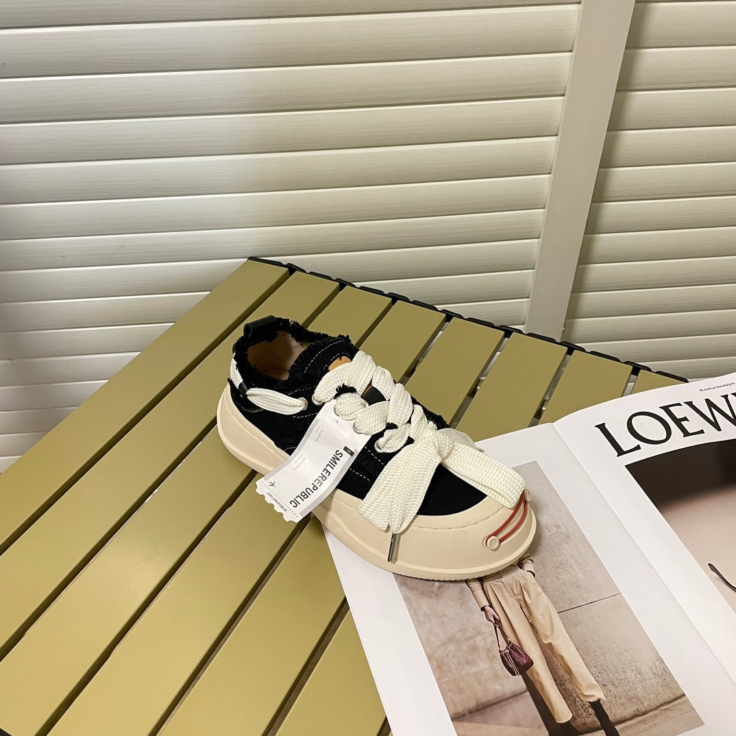 New couple's style platform canvas shoes