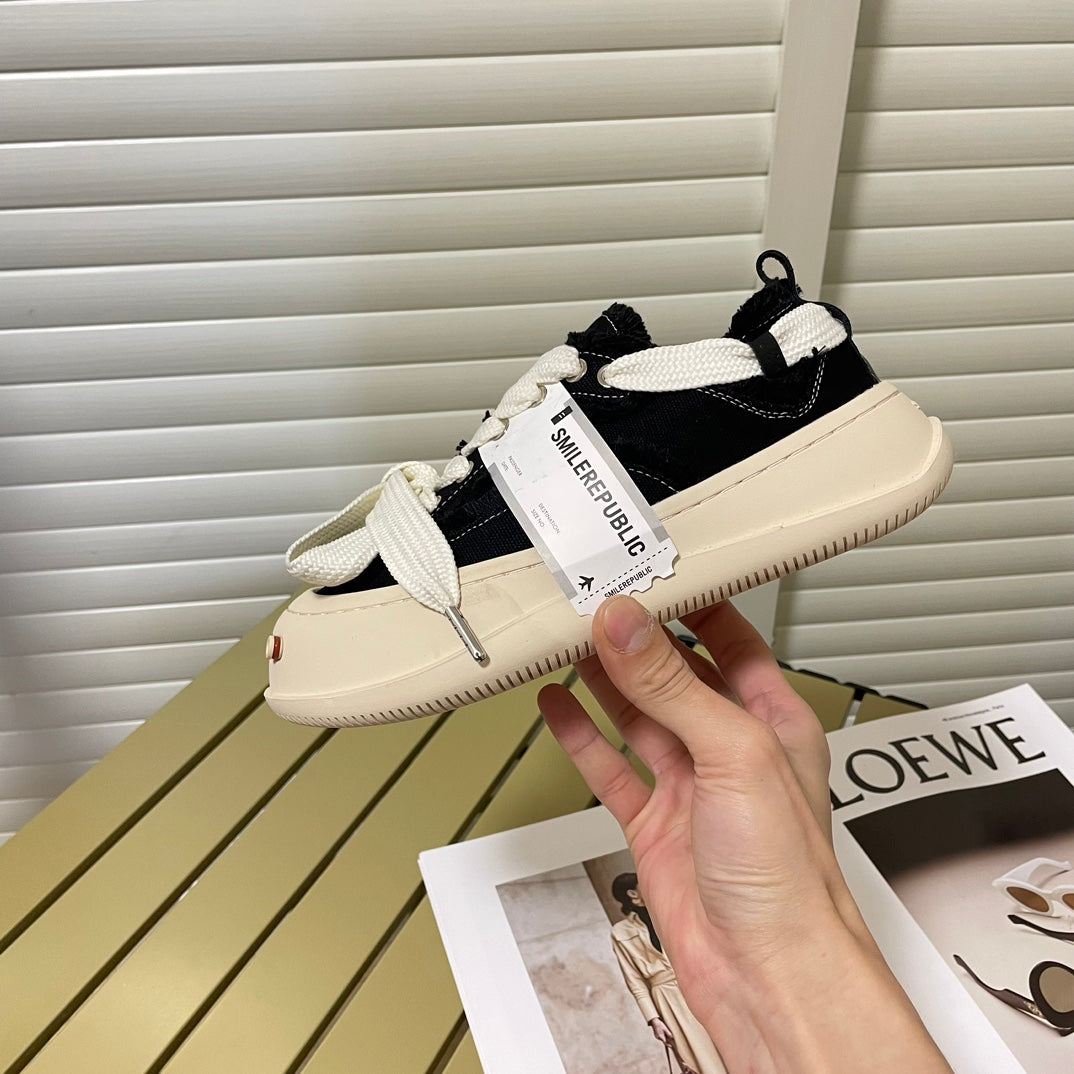 New couple's style platform canvas shoes