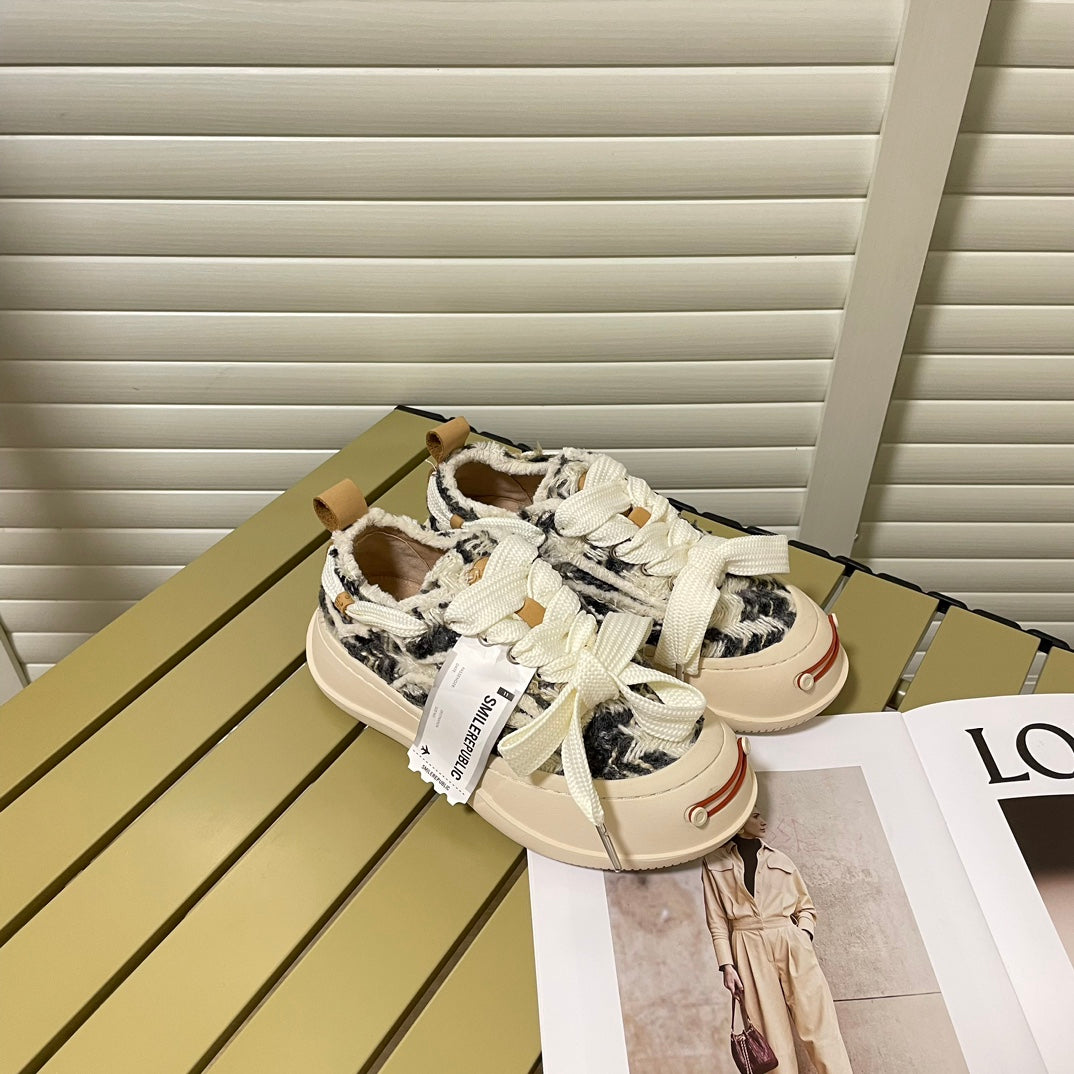 New couple's style platform canvas shoes