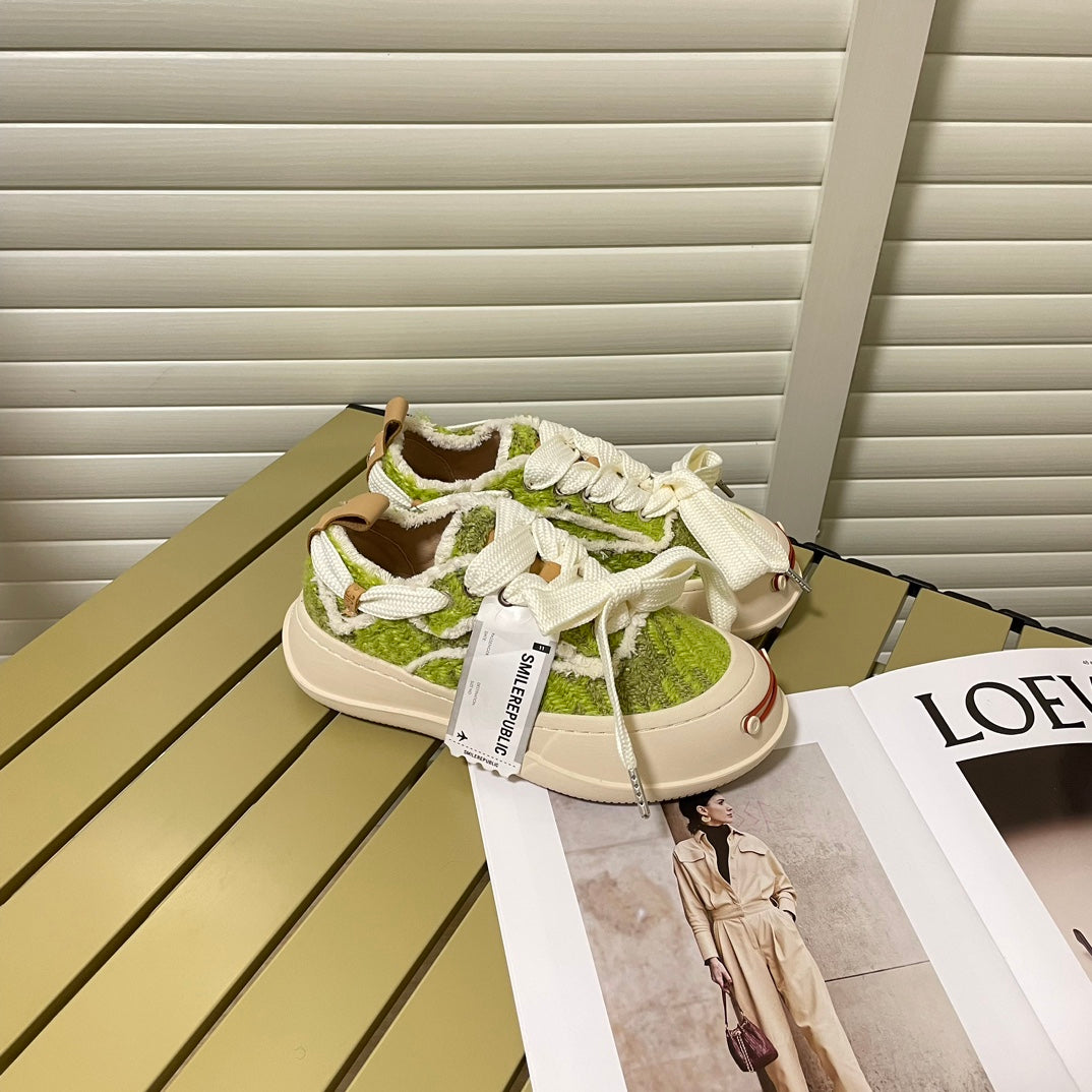 New couple's style platform canvas shoes