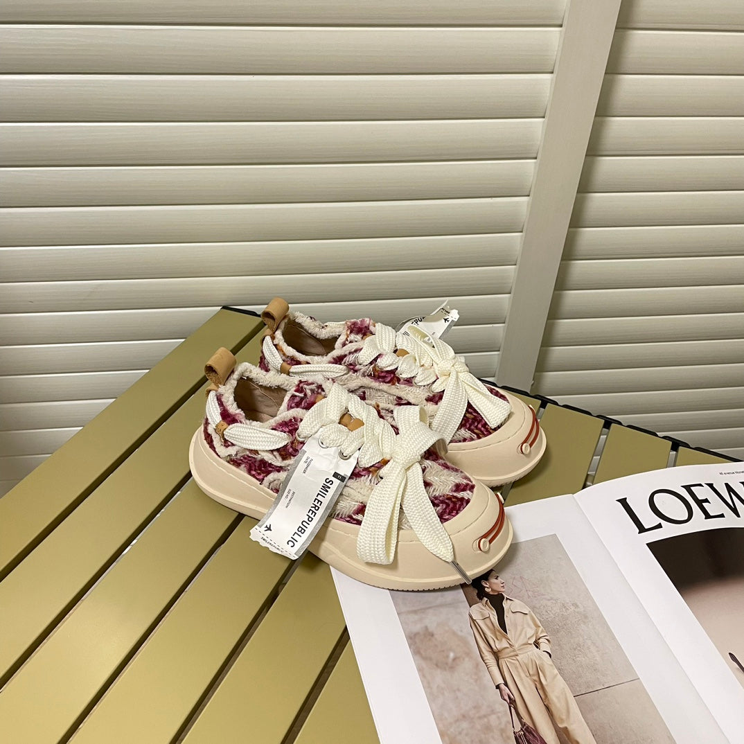 New couple's style platform canvas shoes