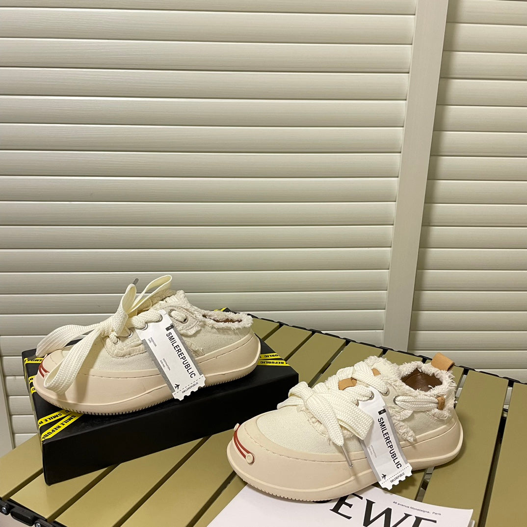 New couple's style platform canvas shoes