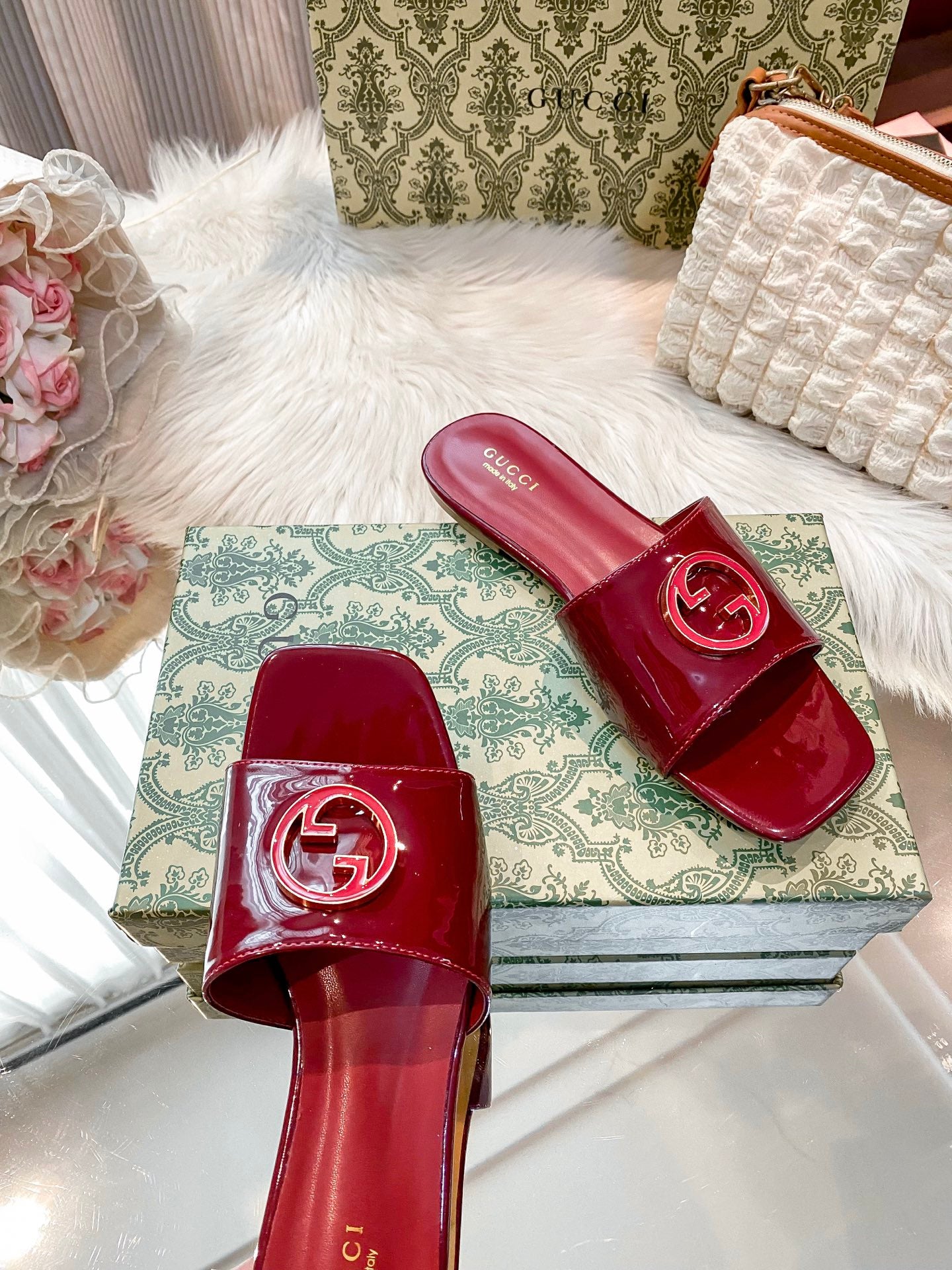 New style chunky-heeled slippers
