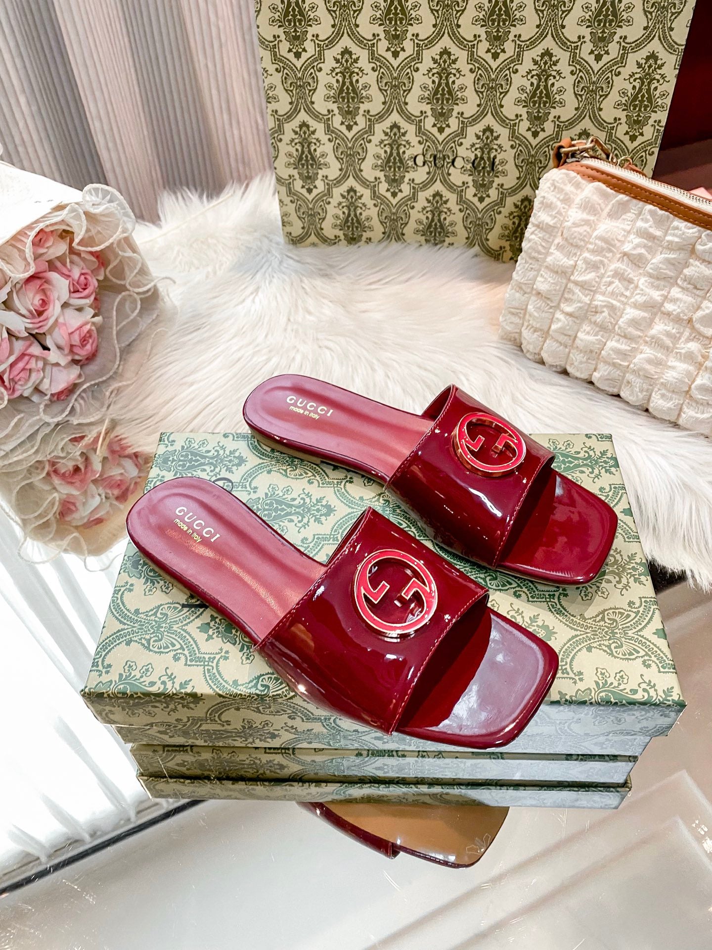 New style chunky-heeled slippers