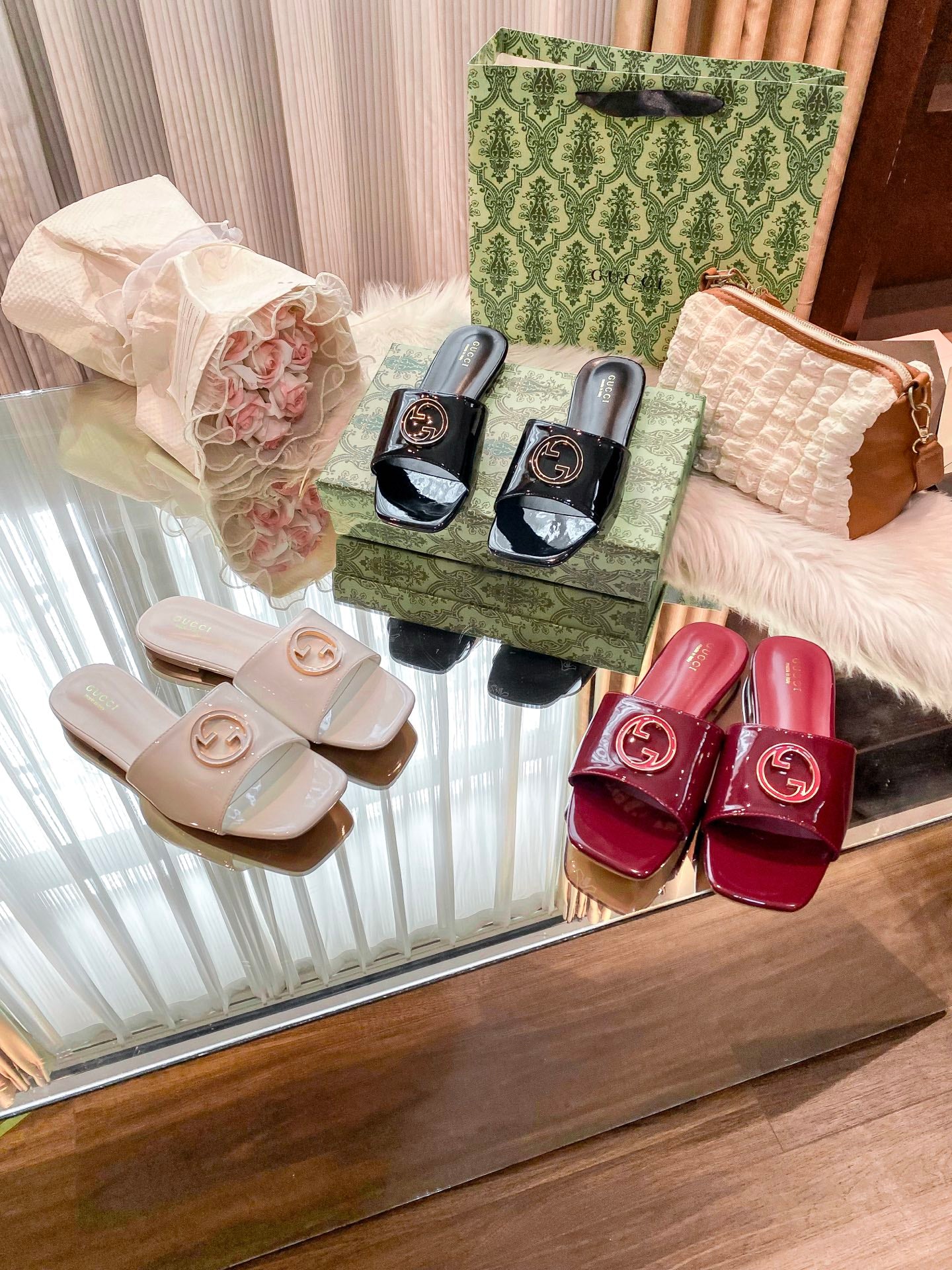 New style chunky-heeled slippers