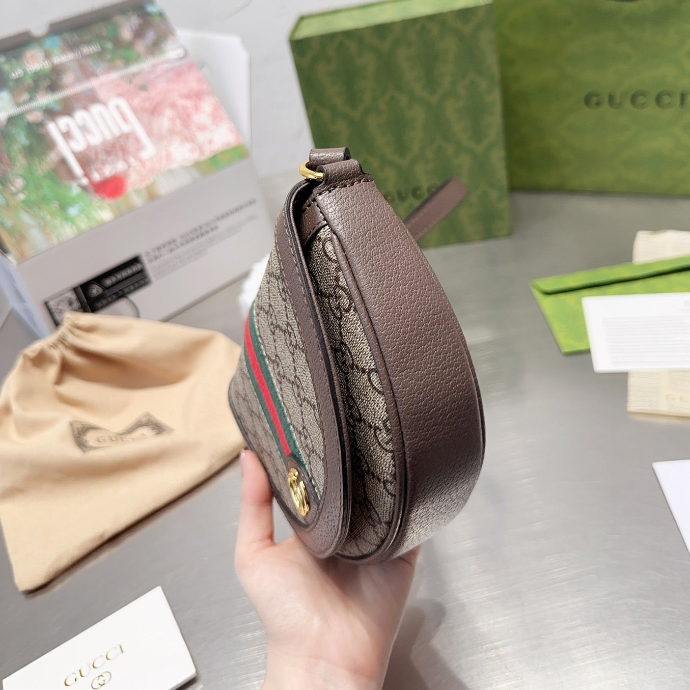 GG Ophid Horseshoe Bag