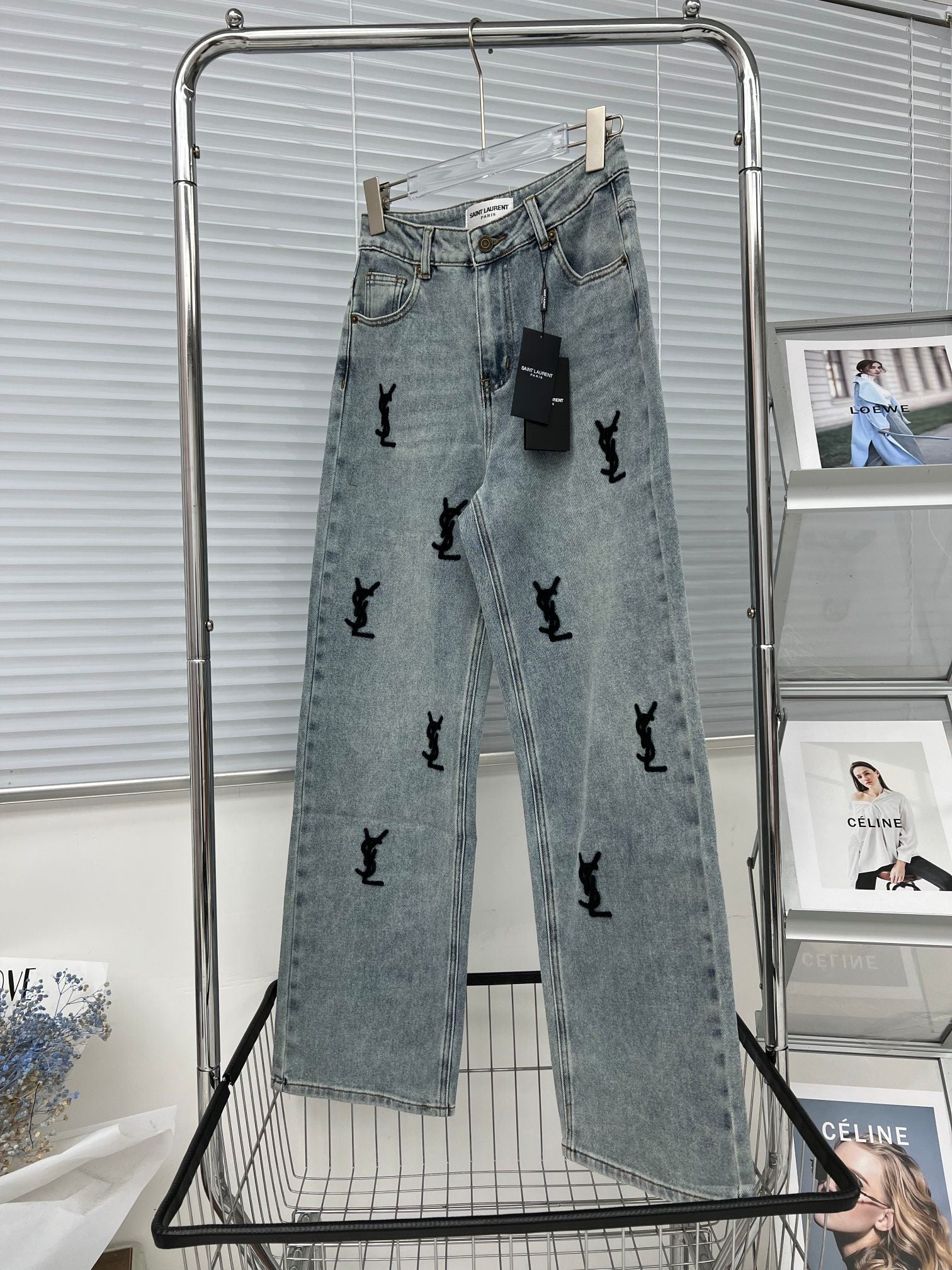 Y 23 New Terry Velour 3D Letter Trousers