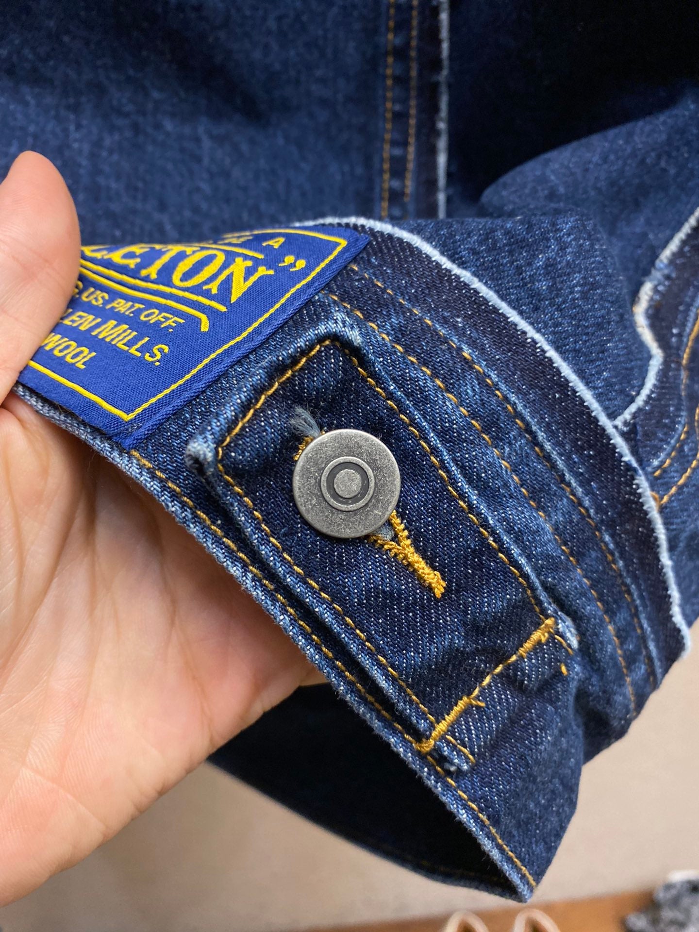 MAJ* new plaid denim jacket